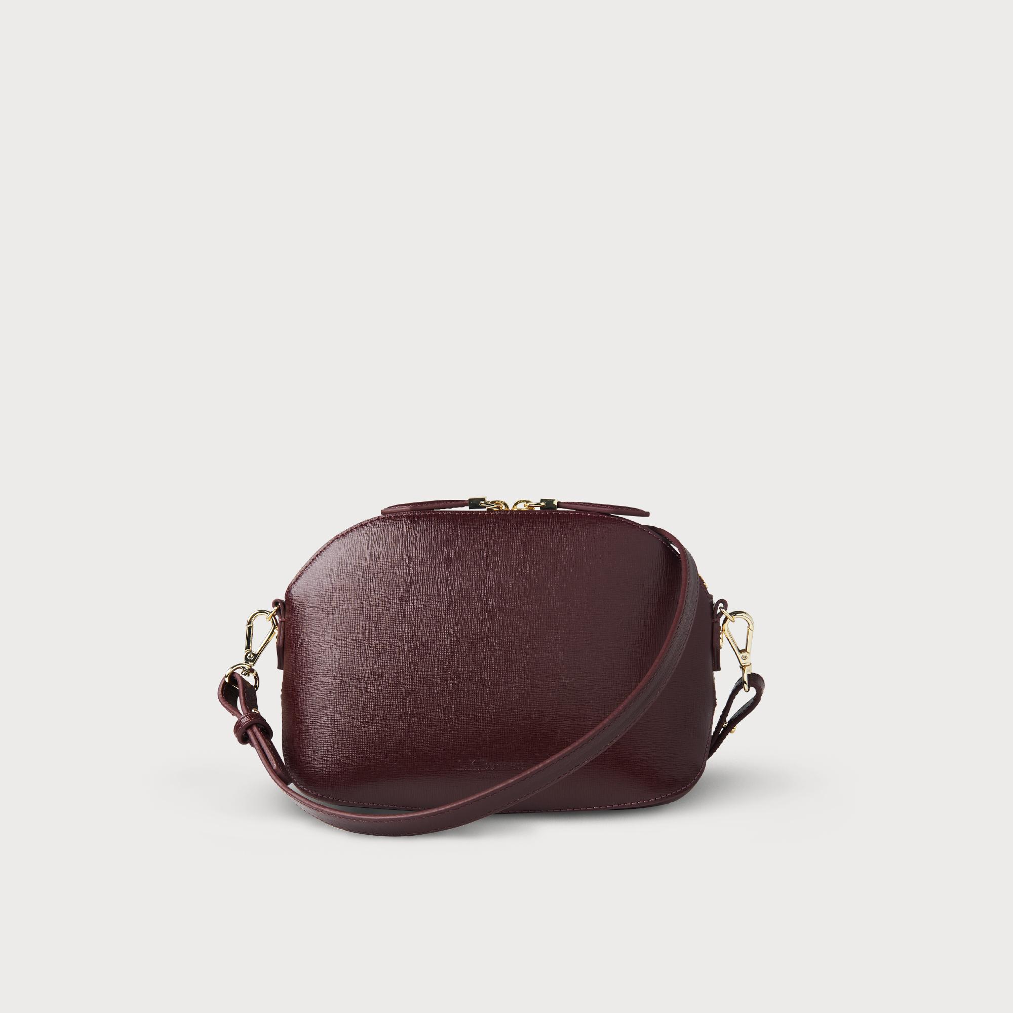 Candice Oxblood Leather Shoulder Bag