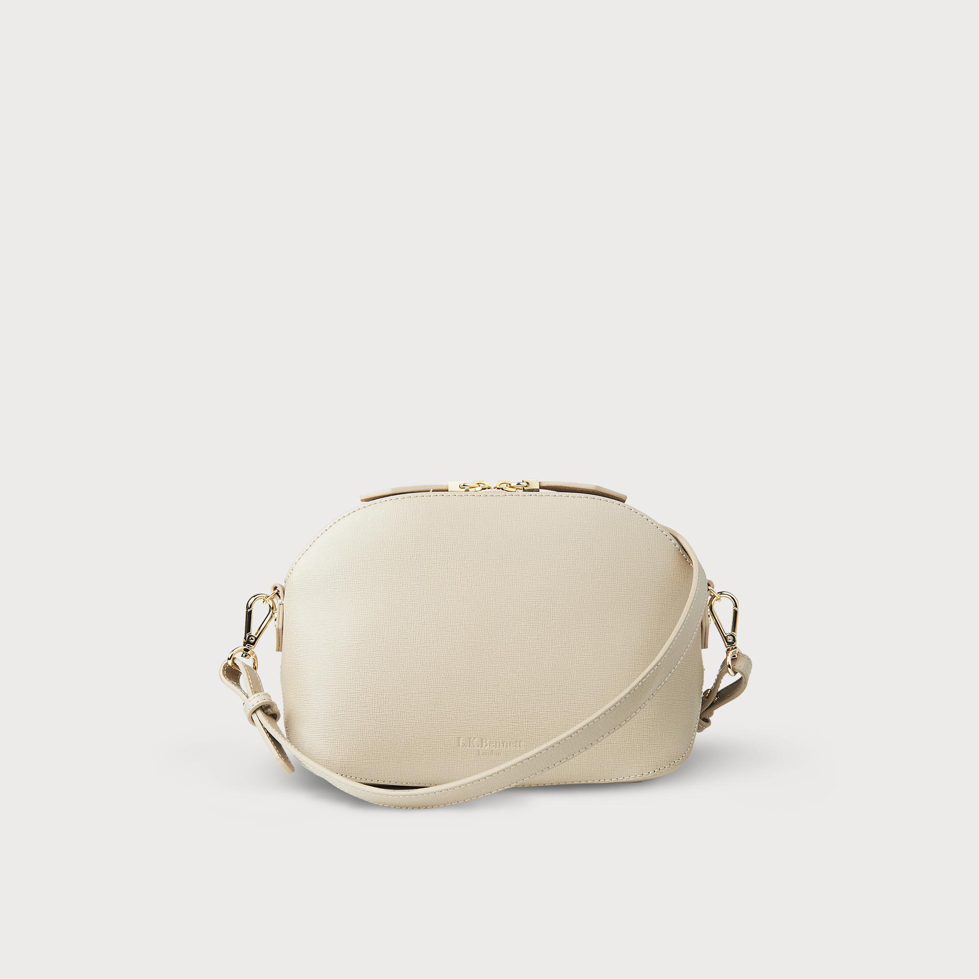 Candice Taupe Leather Shoulder Bag