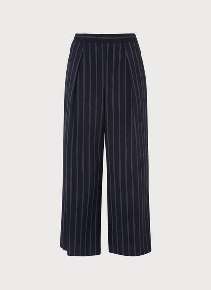 Elani Navy Pinstripe Trousers