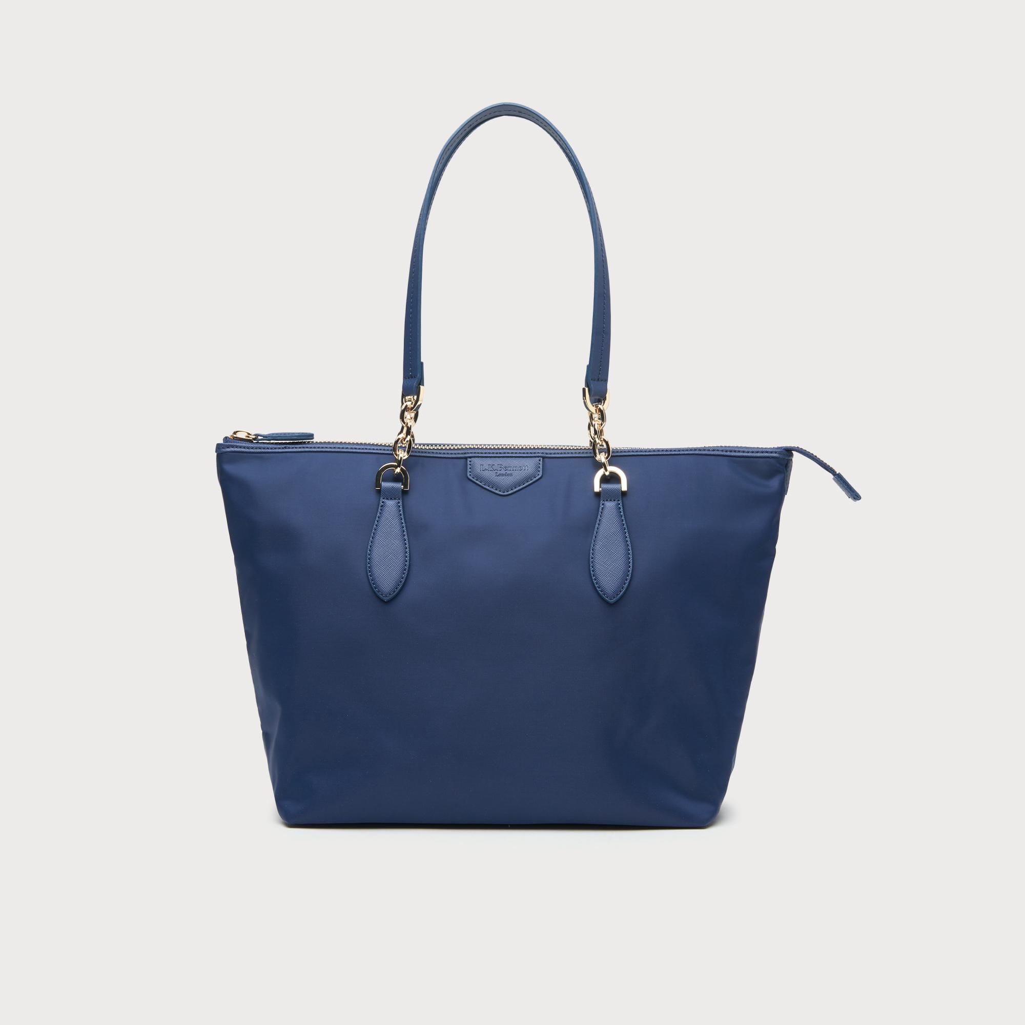 Brooke Navy Tote Bag