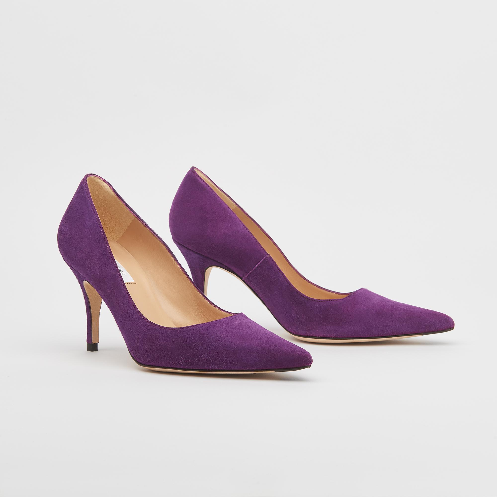 Harmony Purple Suede Pointed Toe Courts 