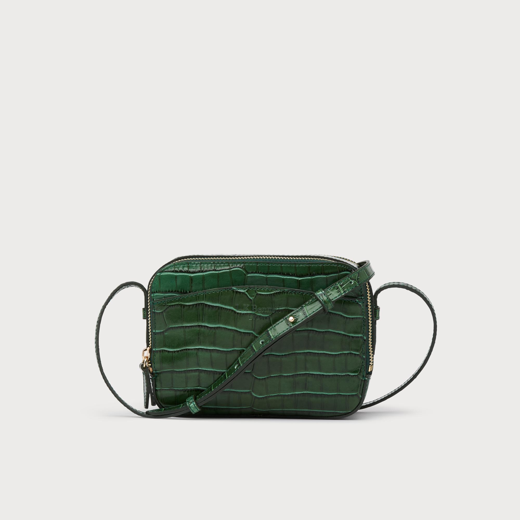 green croc handbag