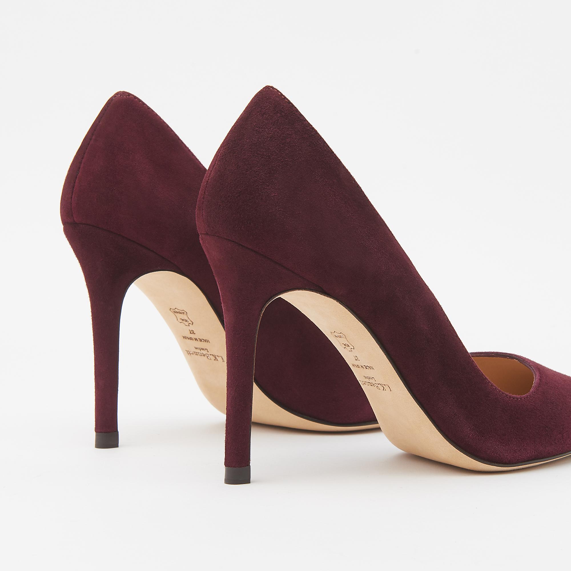 burgundy court heels