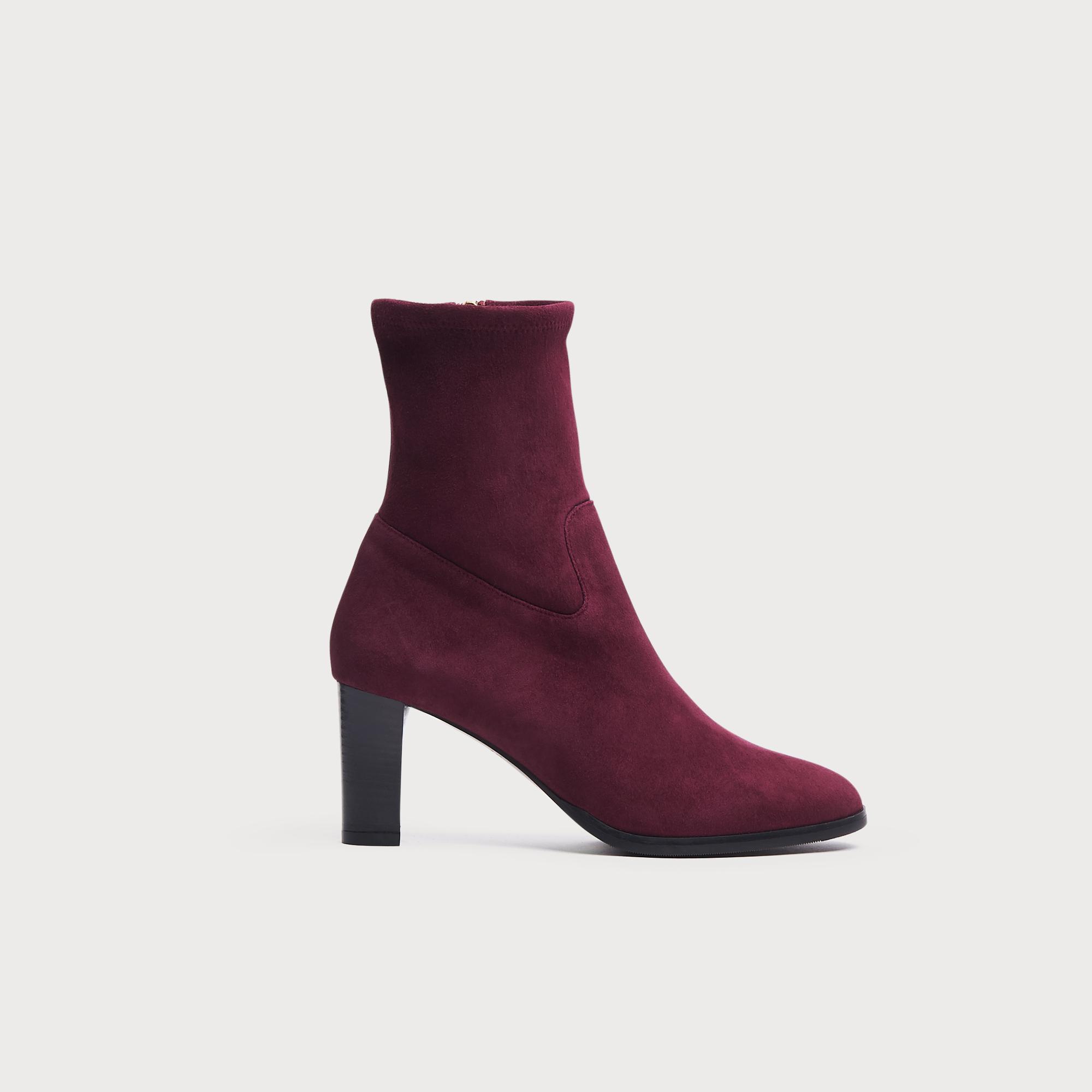 burgundy suede ankle boots uk