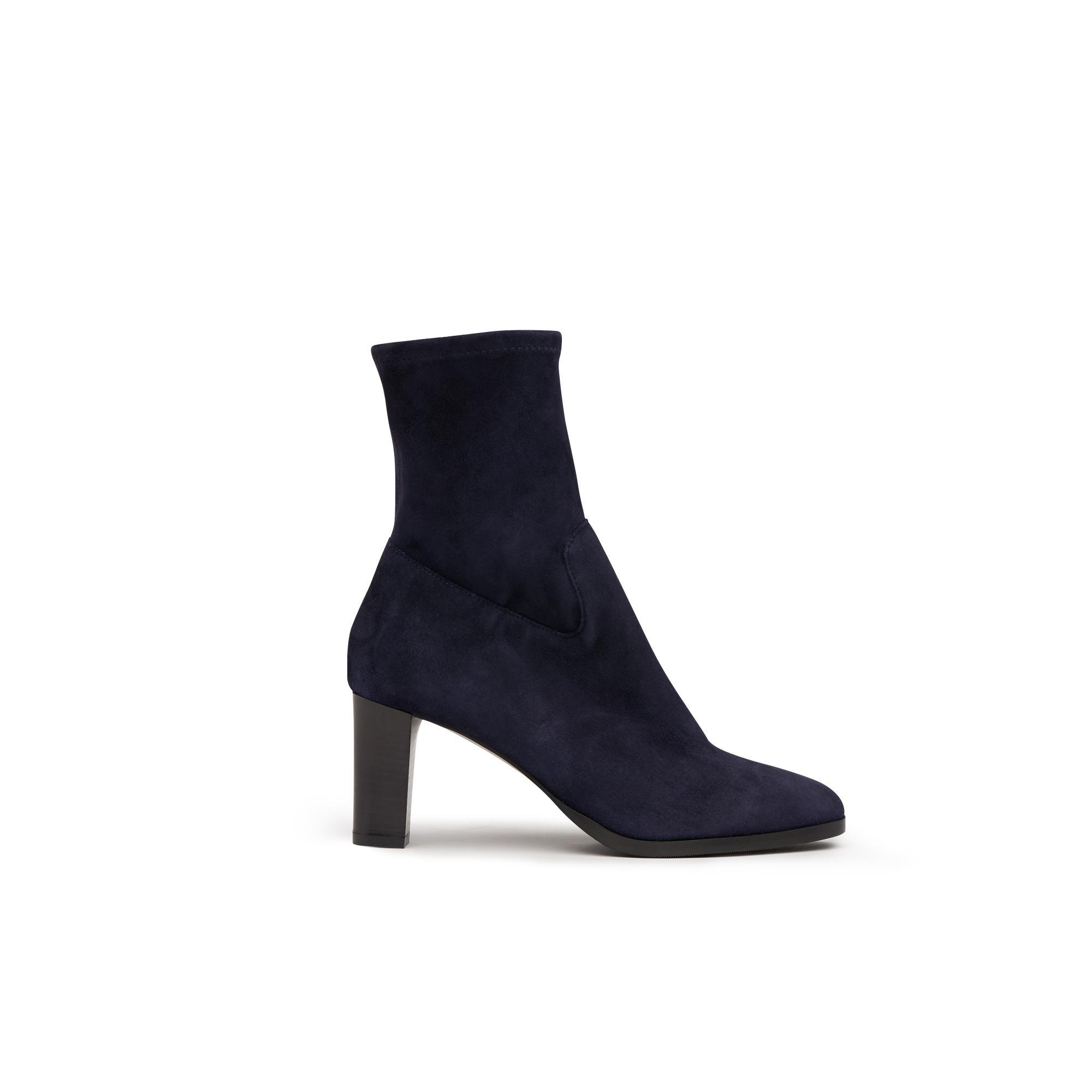 navy suede ankle boots