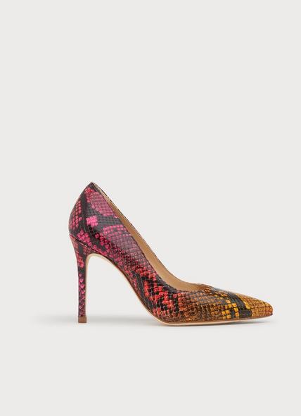 Fern Snake Print Pointed Toe Courts