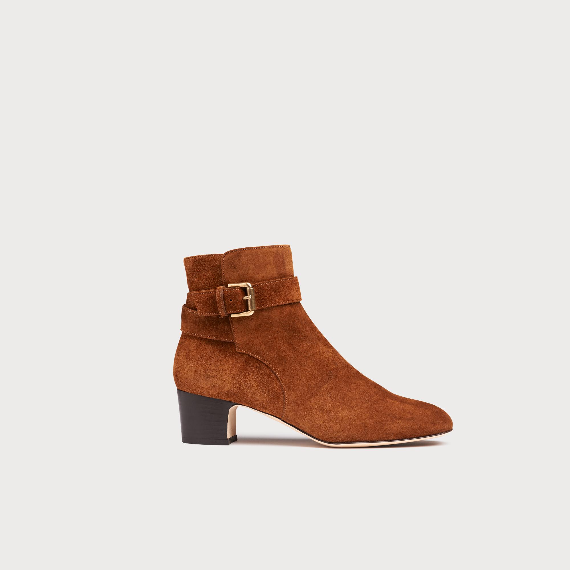 caramel suede boots