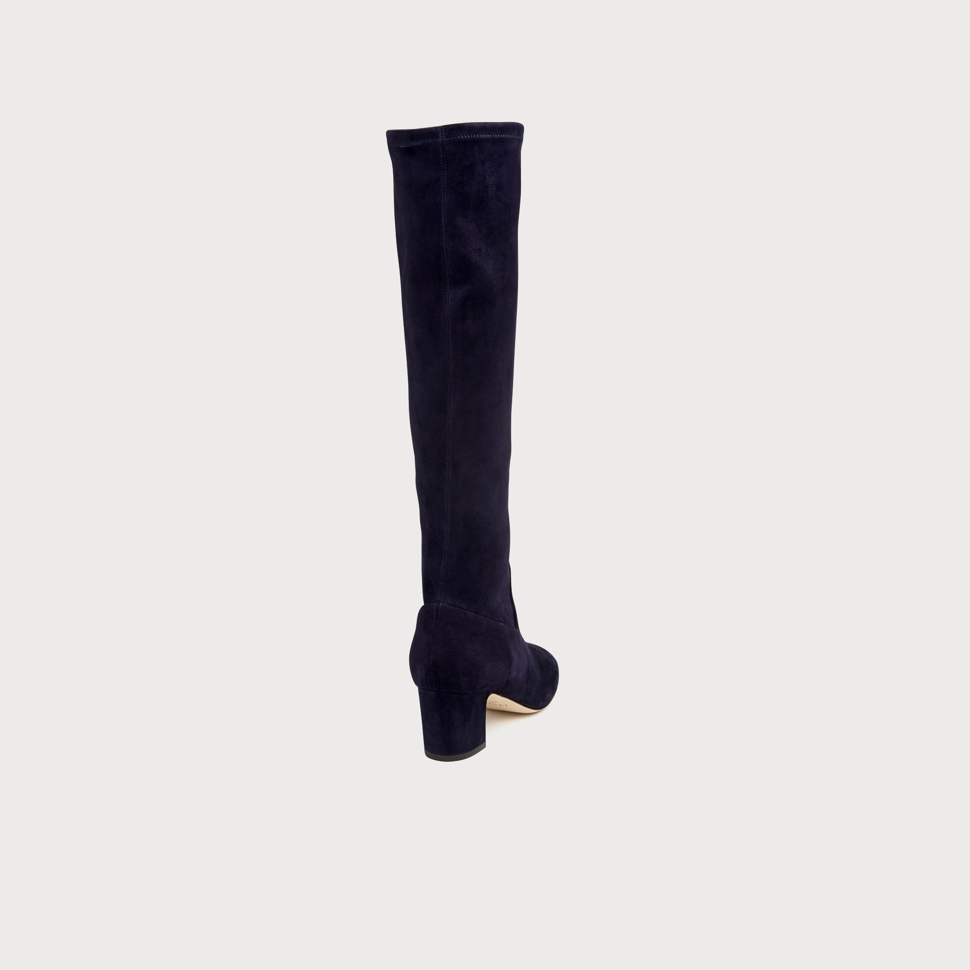 navy knee high boots uk