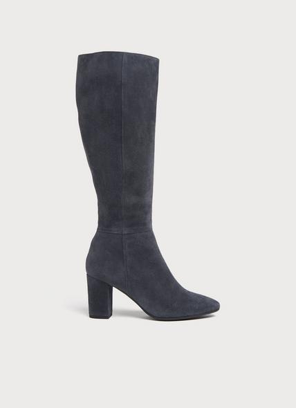 Sirena Grey Suede Knee Boots