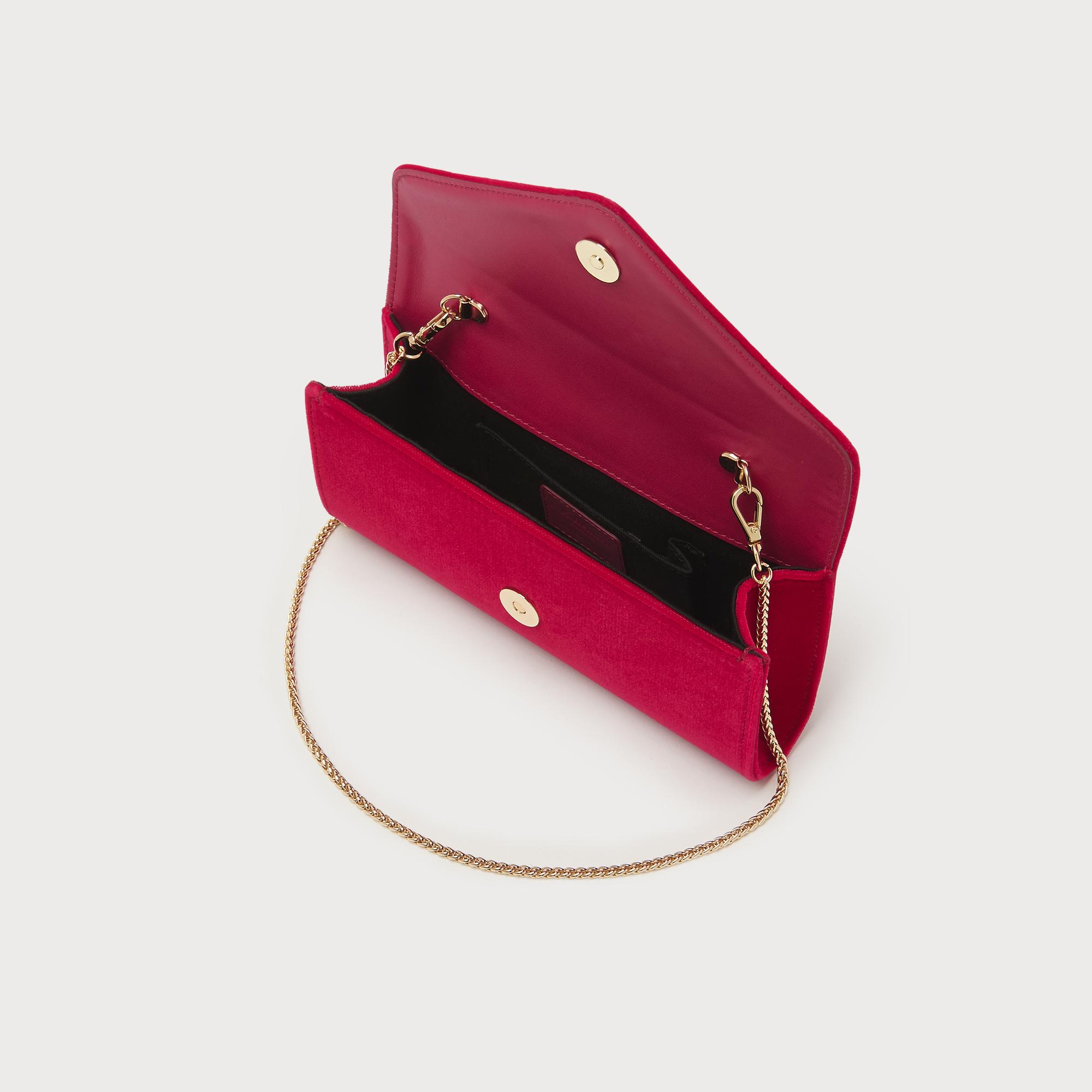 lk bennett velvet bag