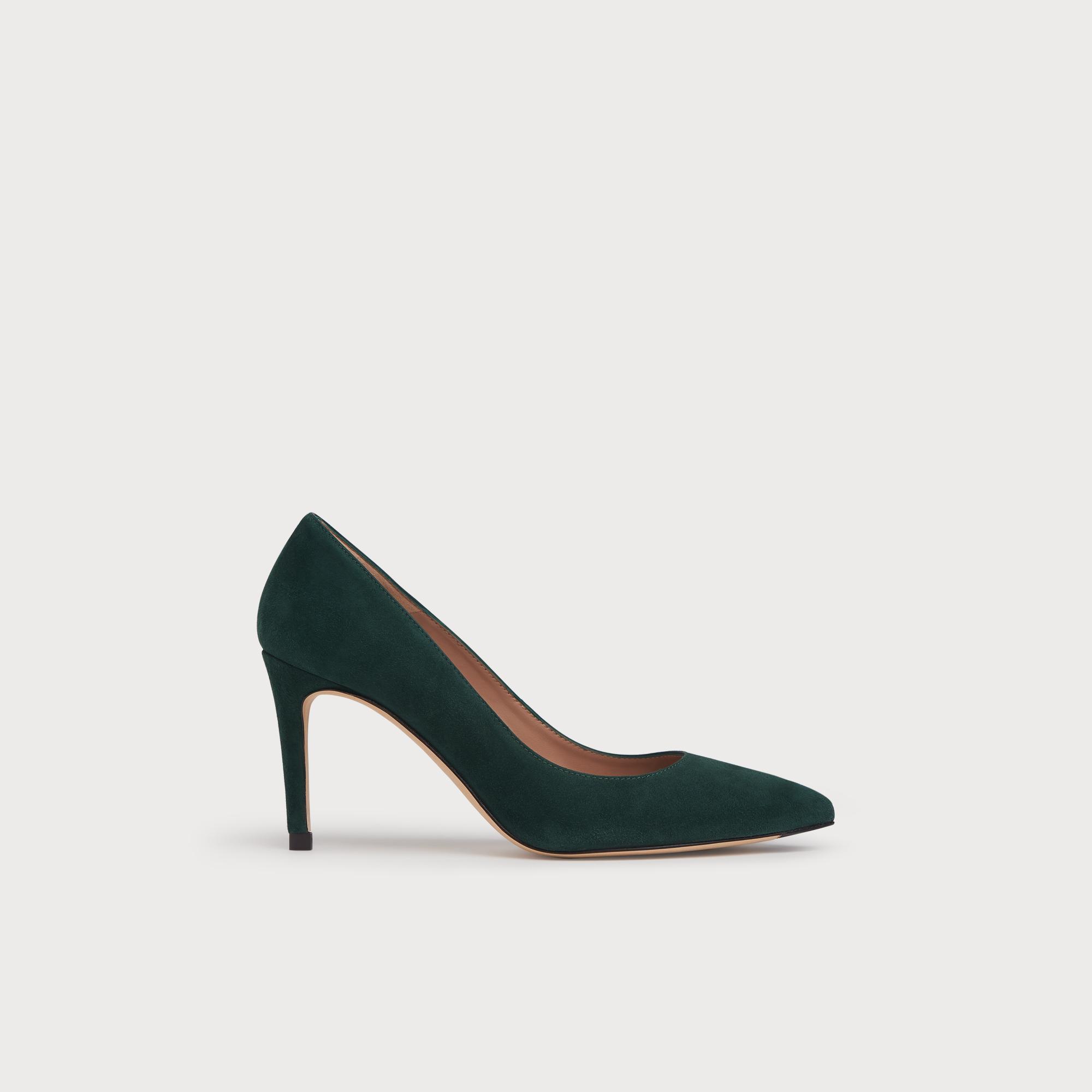 dark green court shoes uk