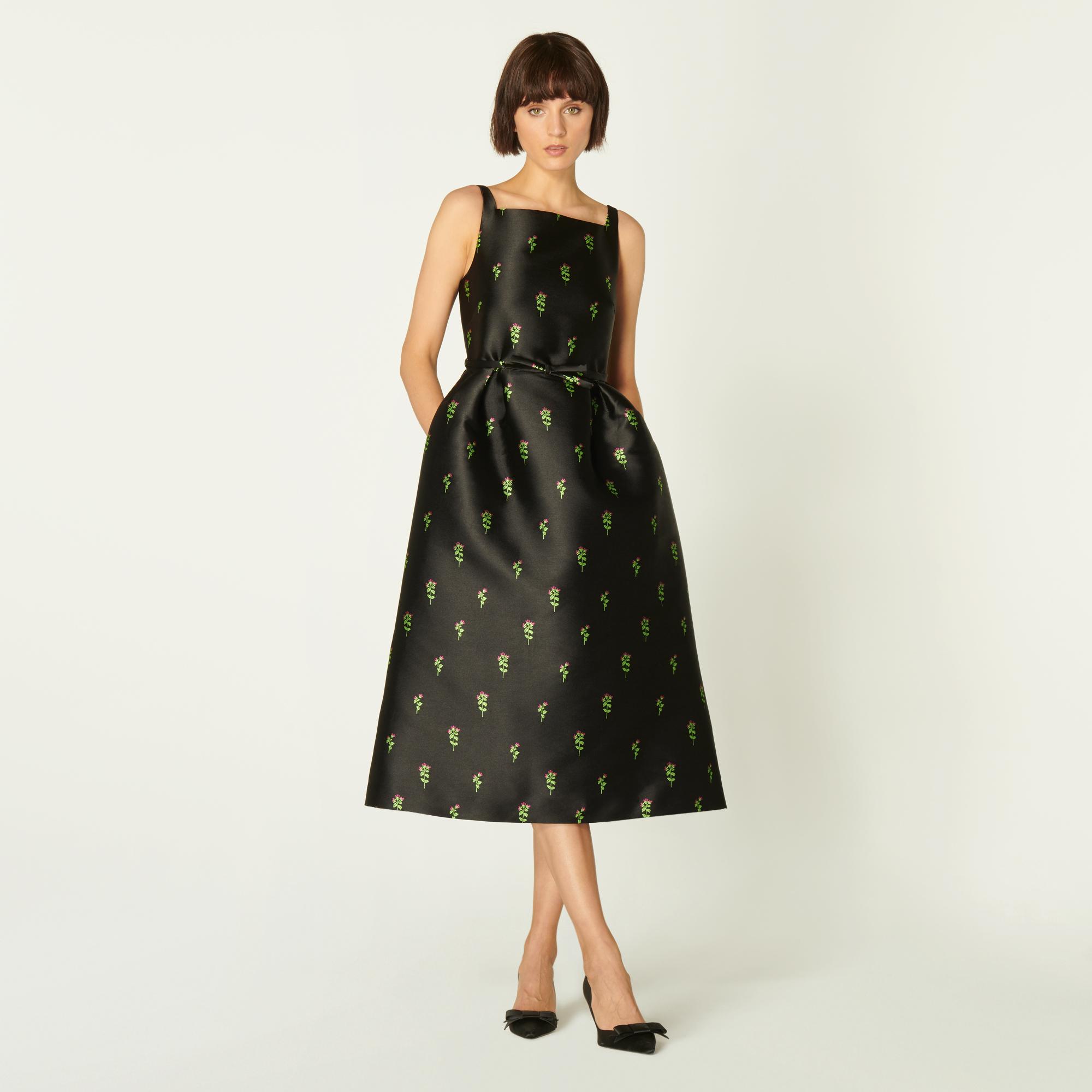 lk bennett green polka dot dress