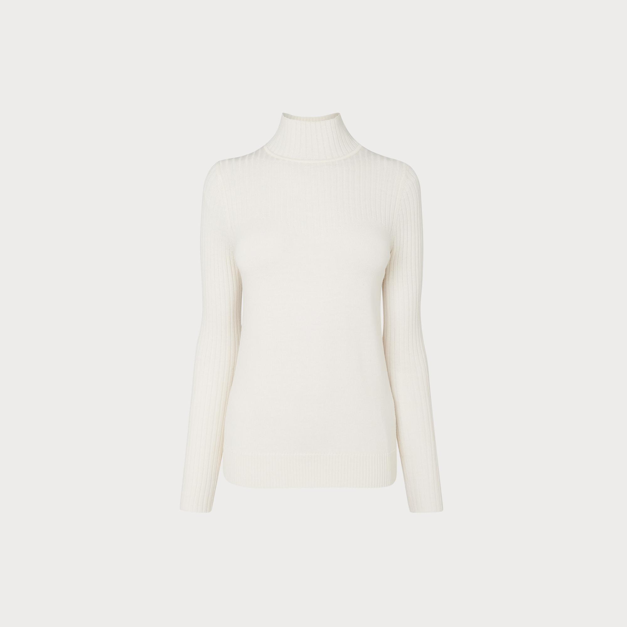 cream merino wool turtleneck
