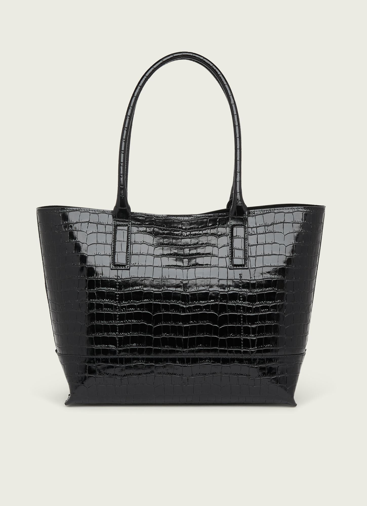 black croc effect bag