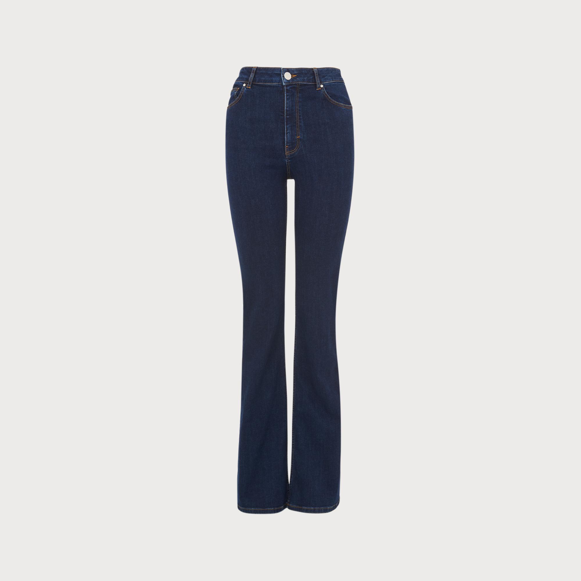 Cora Indigo Denim Flared Jeans