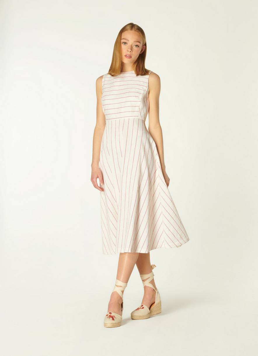 Nuevo LK Bennett Amina impresión Midi vestido de té Size UK 16