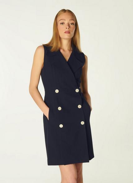 Hillier Navy Double-Breasted Tailored Dress