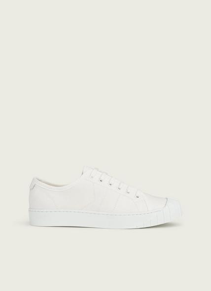 Esme White Recycled Cotton Trainers
