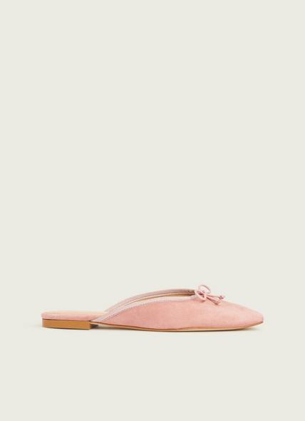 Penelope Bardon Pink Suede Flats