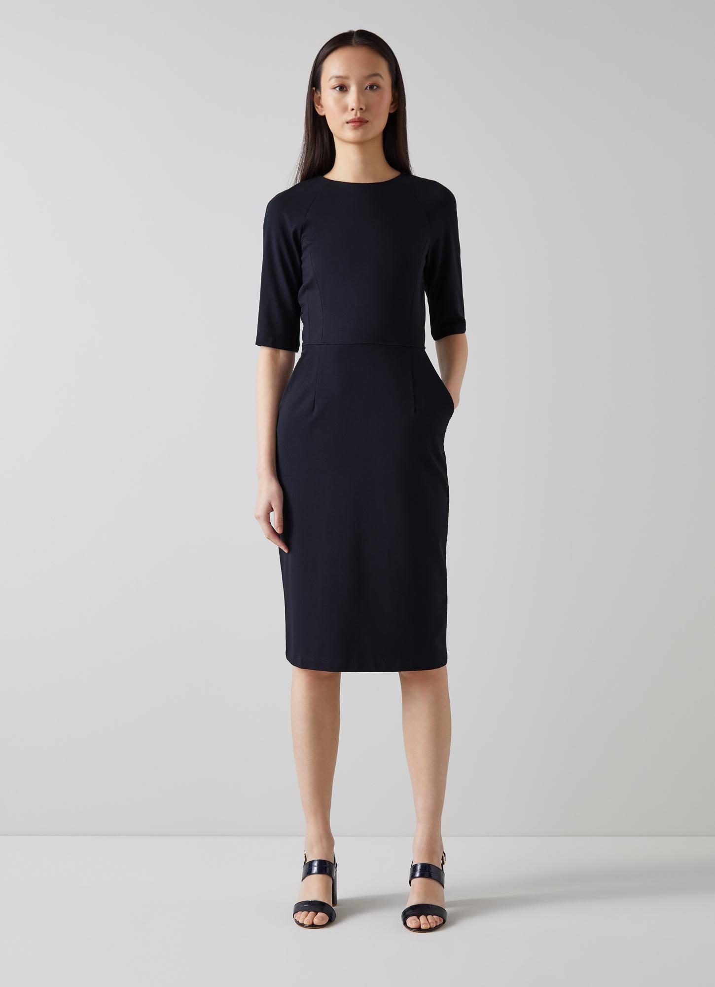 navy jersey dress uk