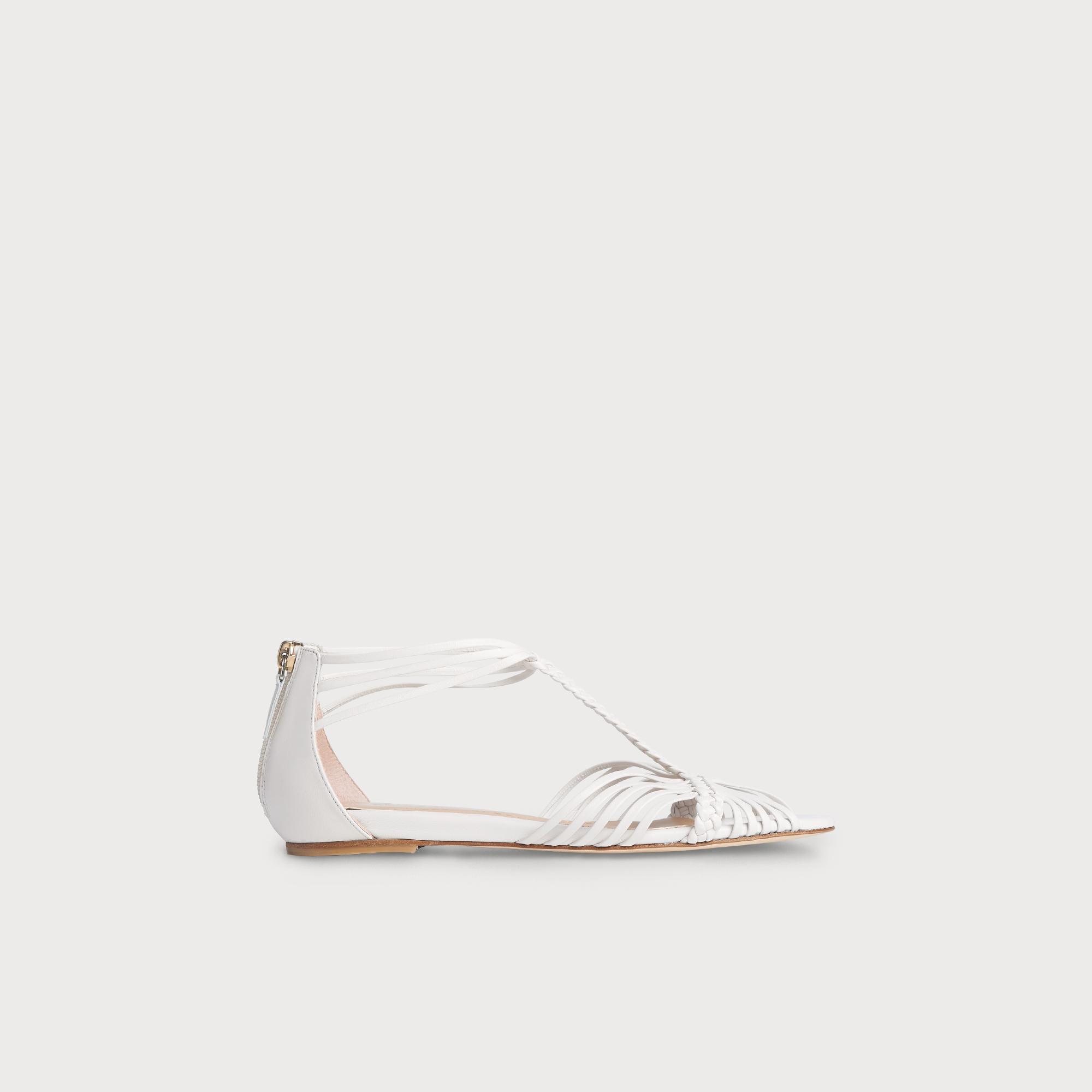 ivory flat sandals
