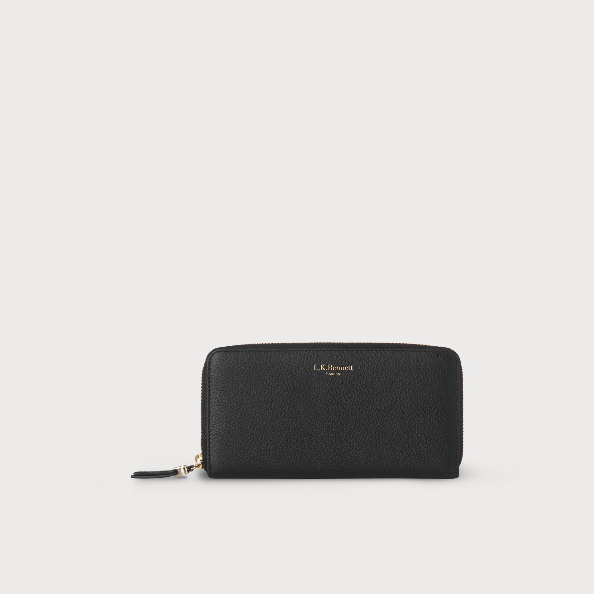Kenza Black Leather Purse