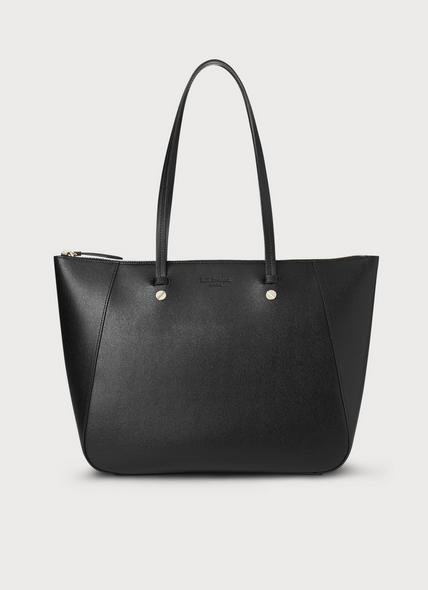 Marcia Black Leather Tote Bag