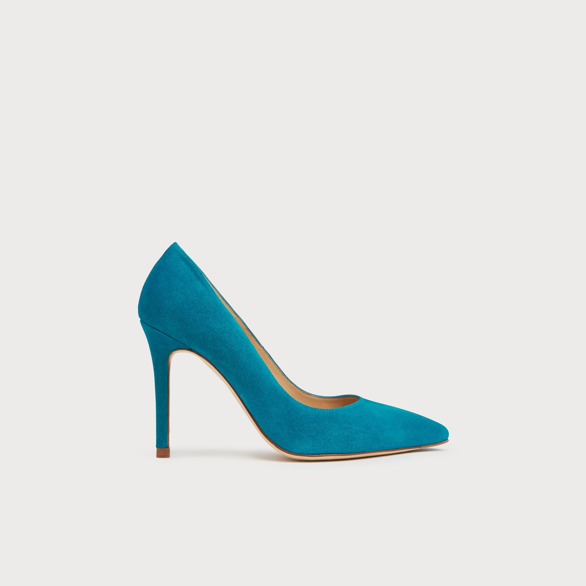 turquoise suede shoes