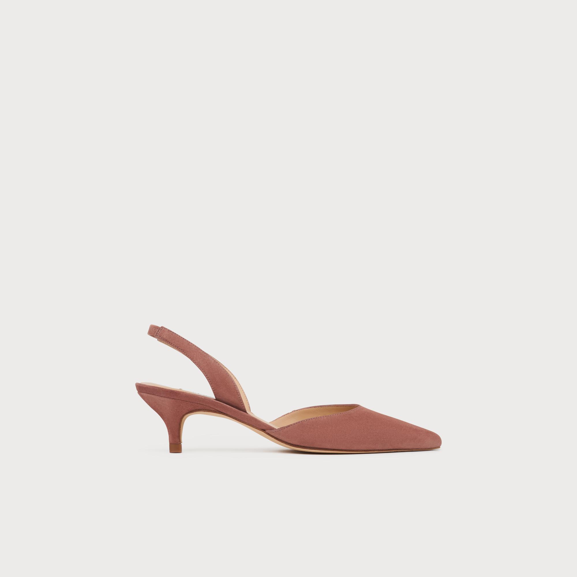 slingback suede shoes