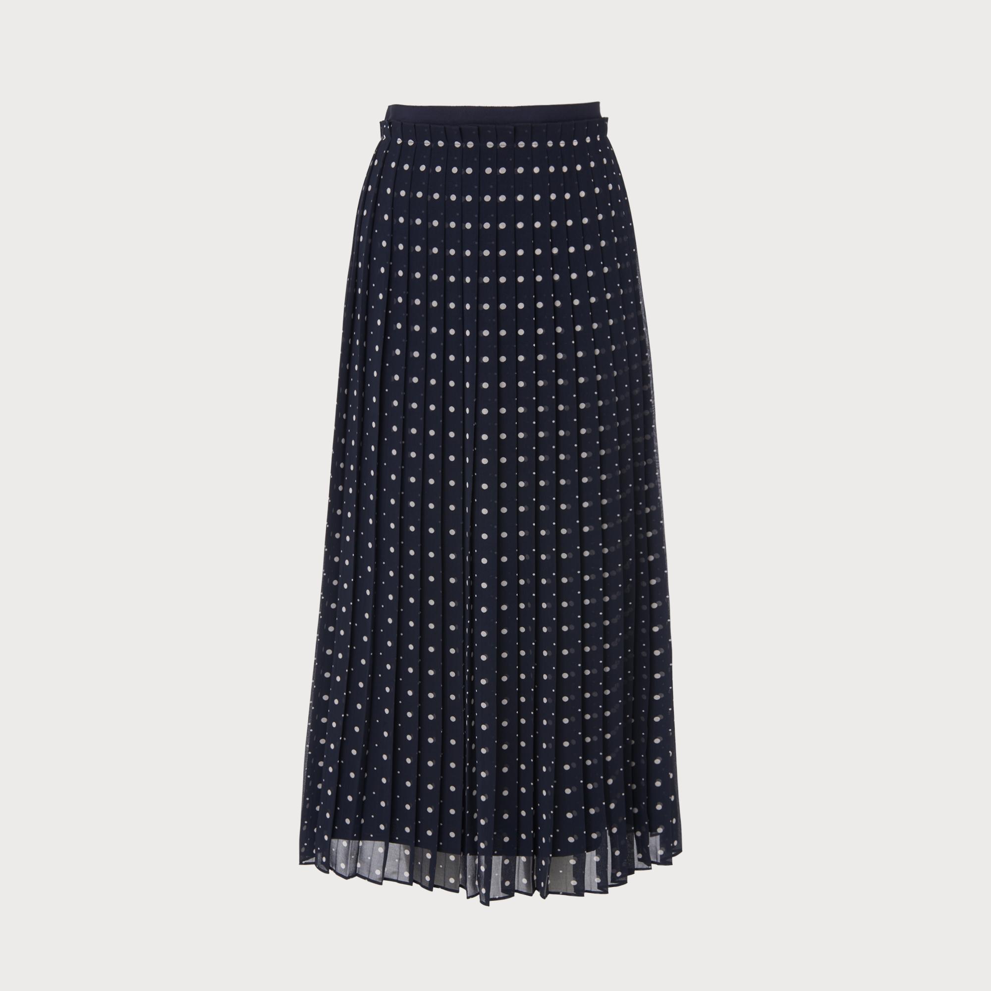 lk bennett navy polka dot dress