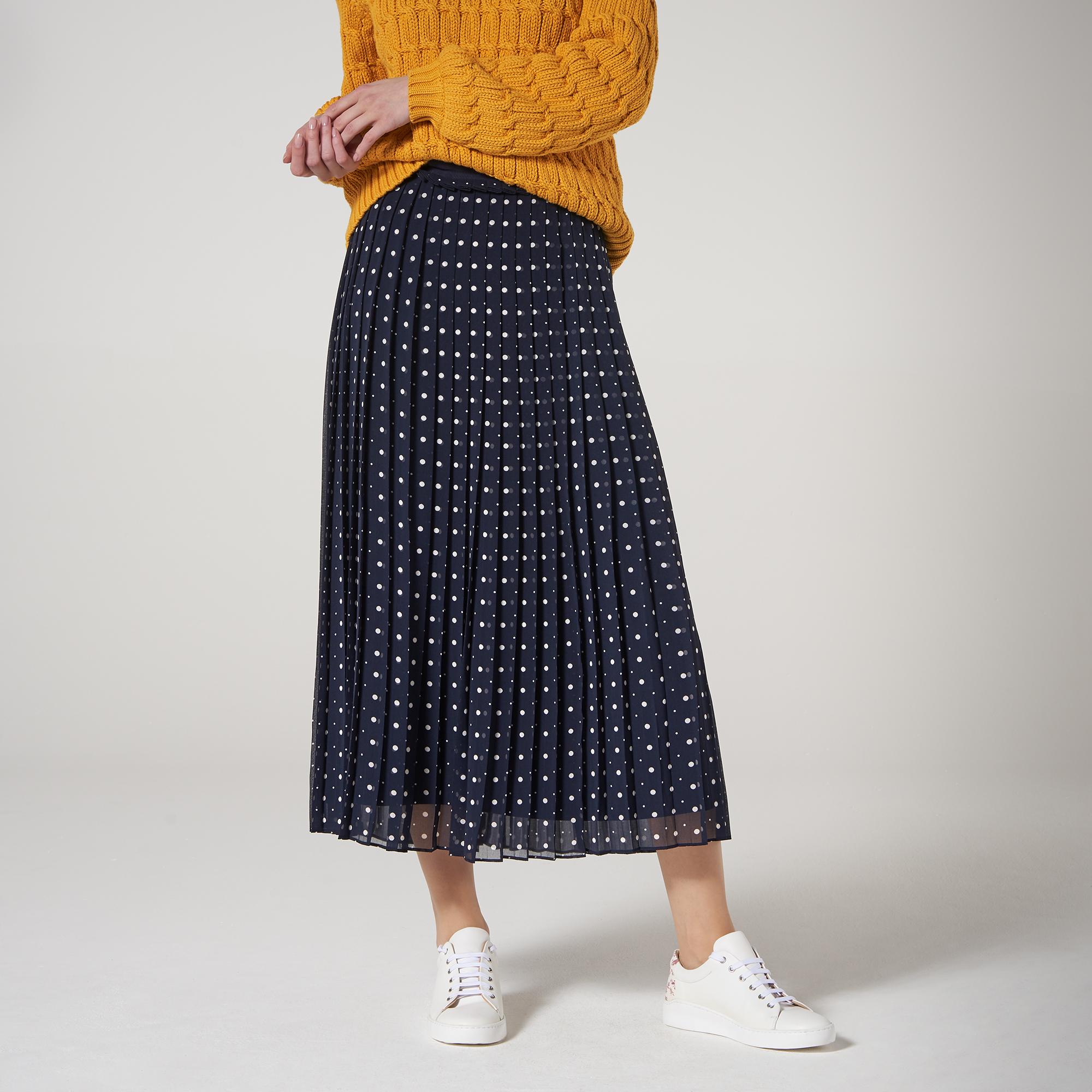 lk bennett navy polka dot dress