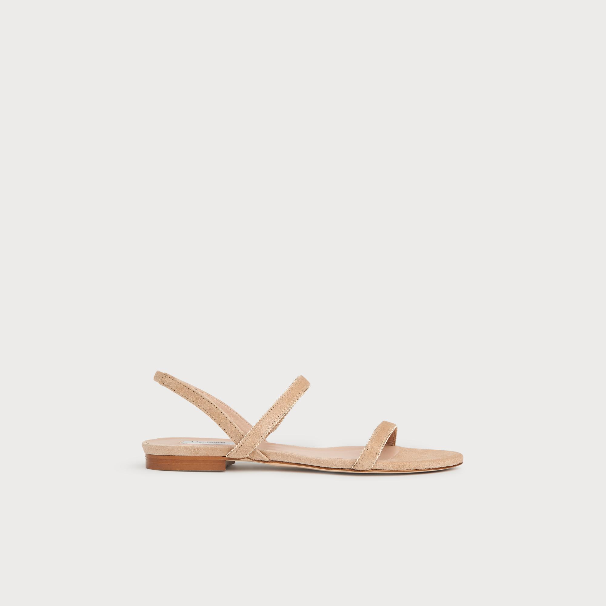 beige flat shoes