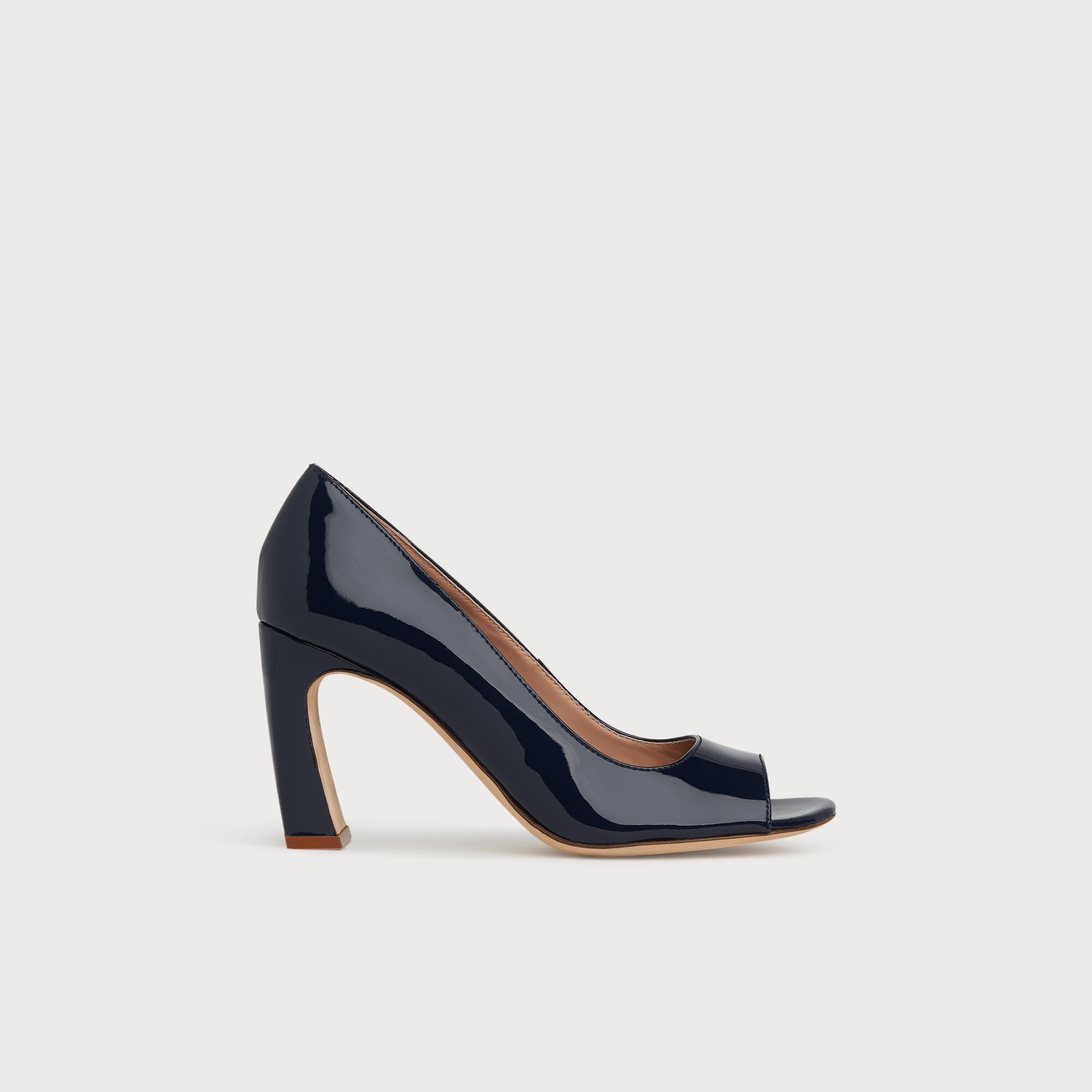 lk bennett navy patent shoes