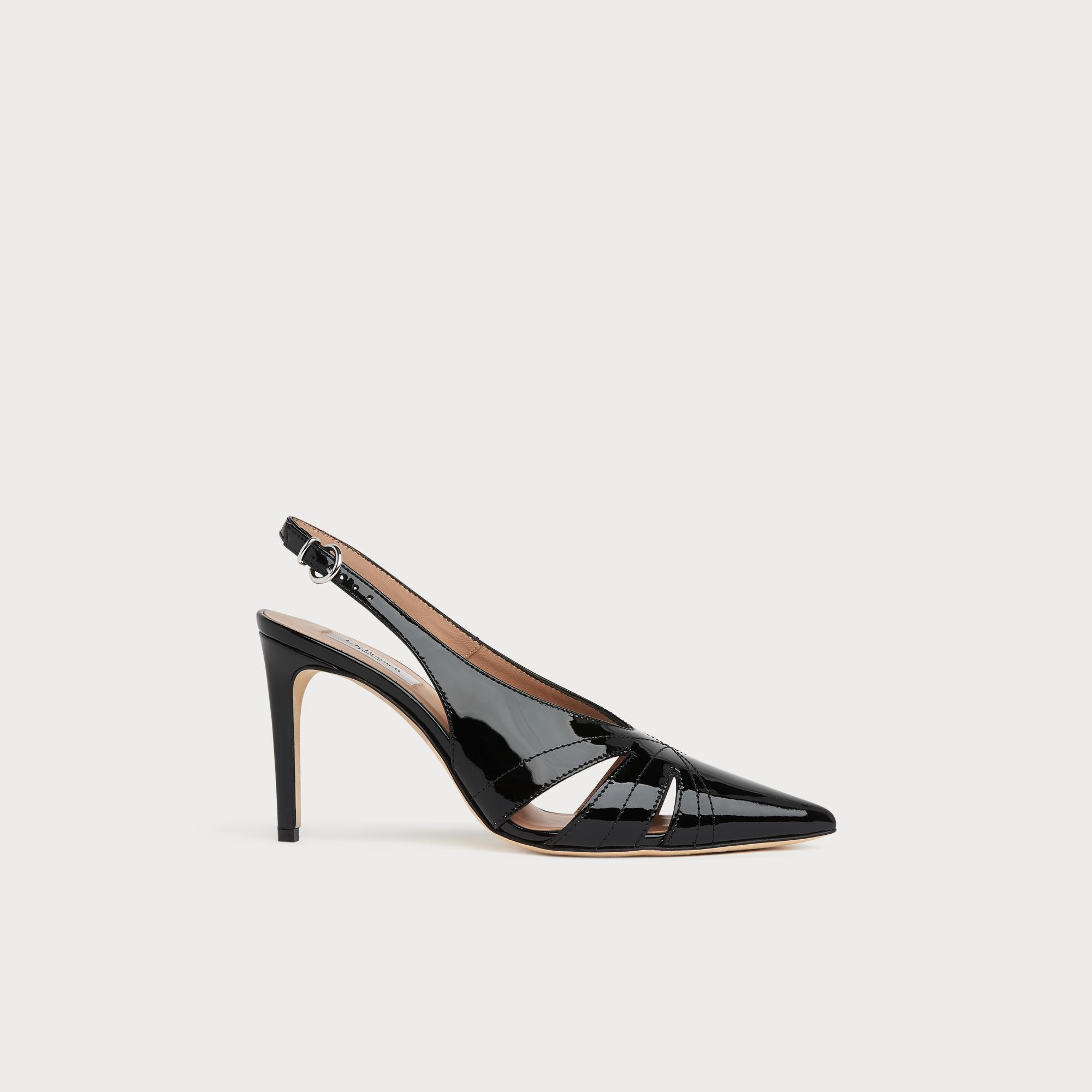 black patent court shoes uk