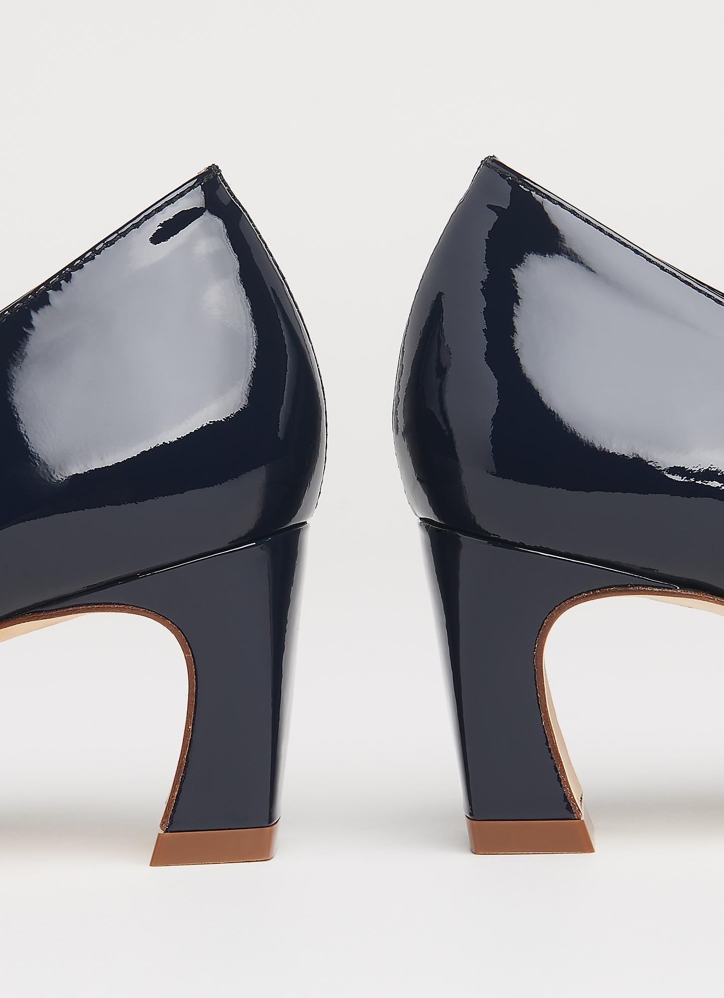 lk bennett navy patent shoes