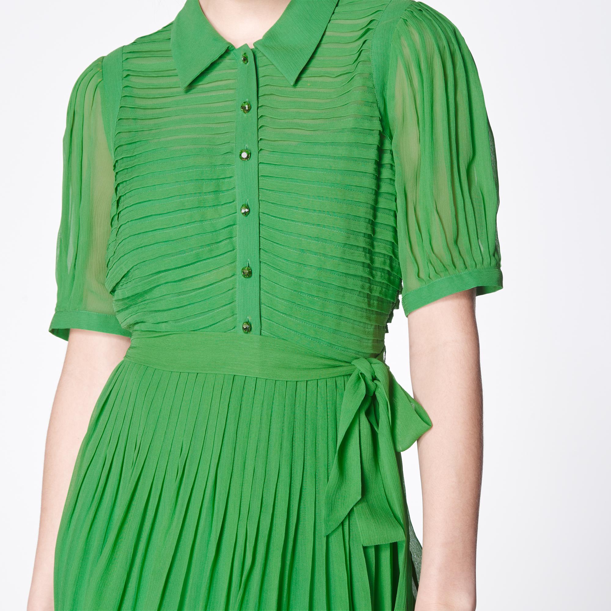 bright green shirt dress