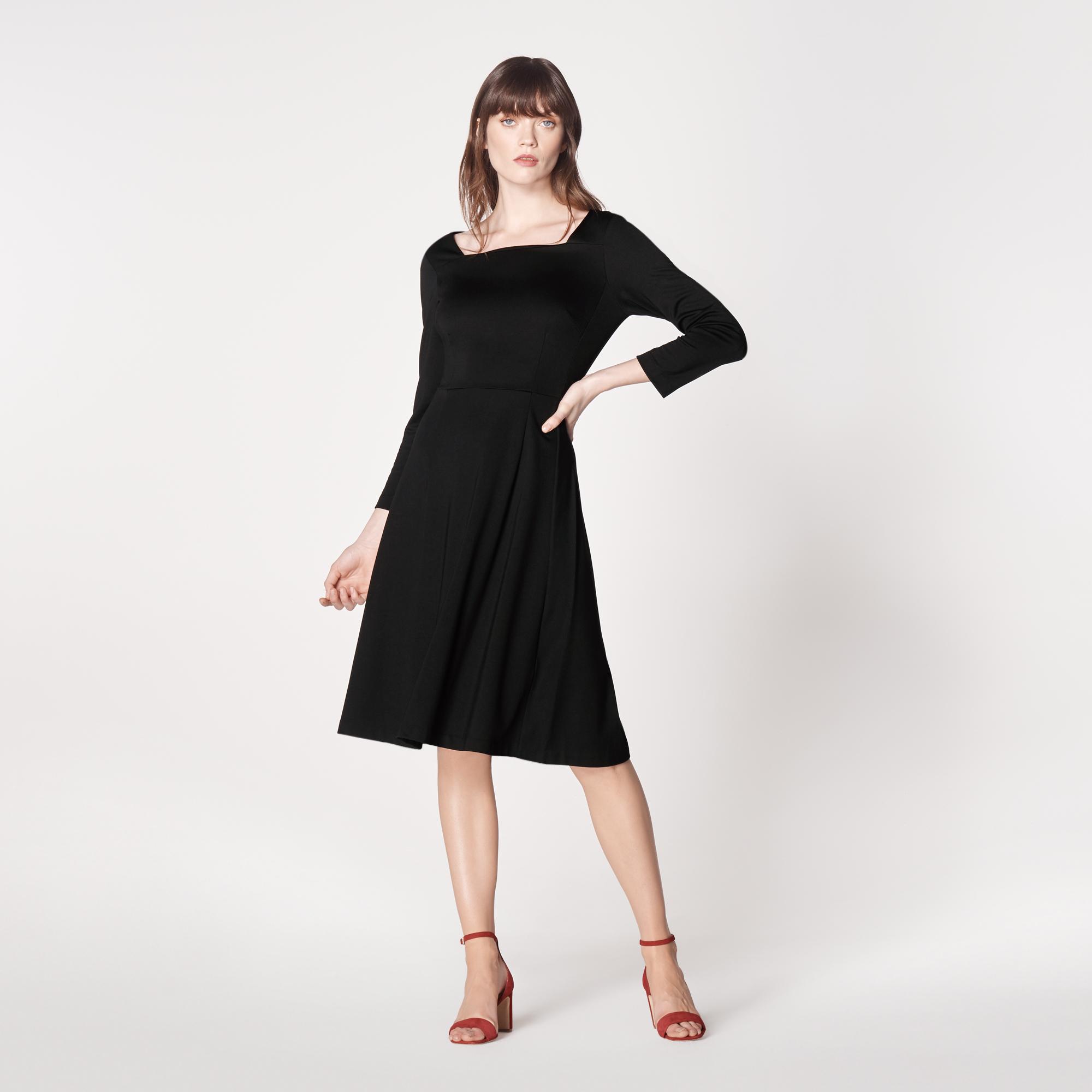 jersey fit and flare dress uk