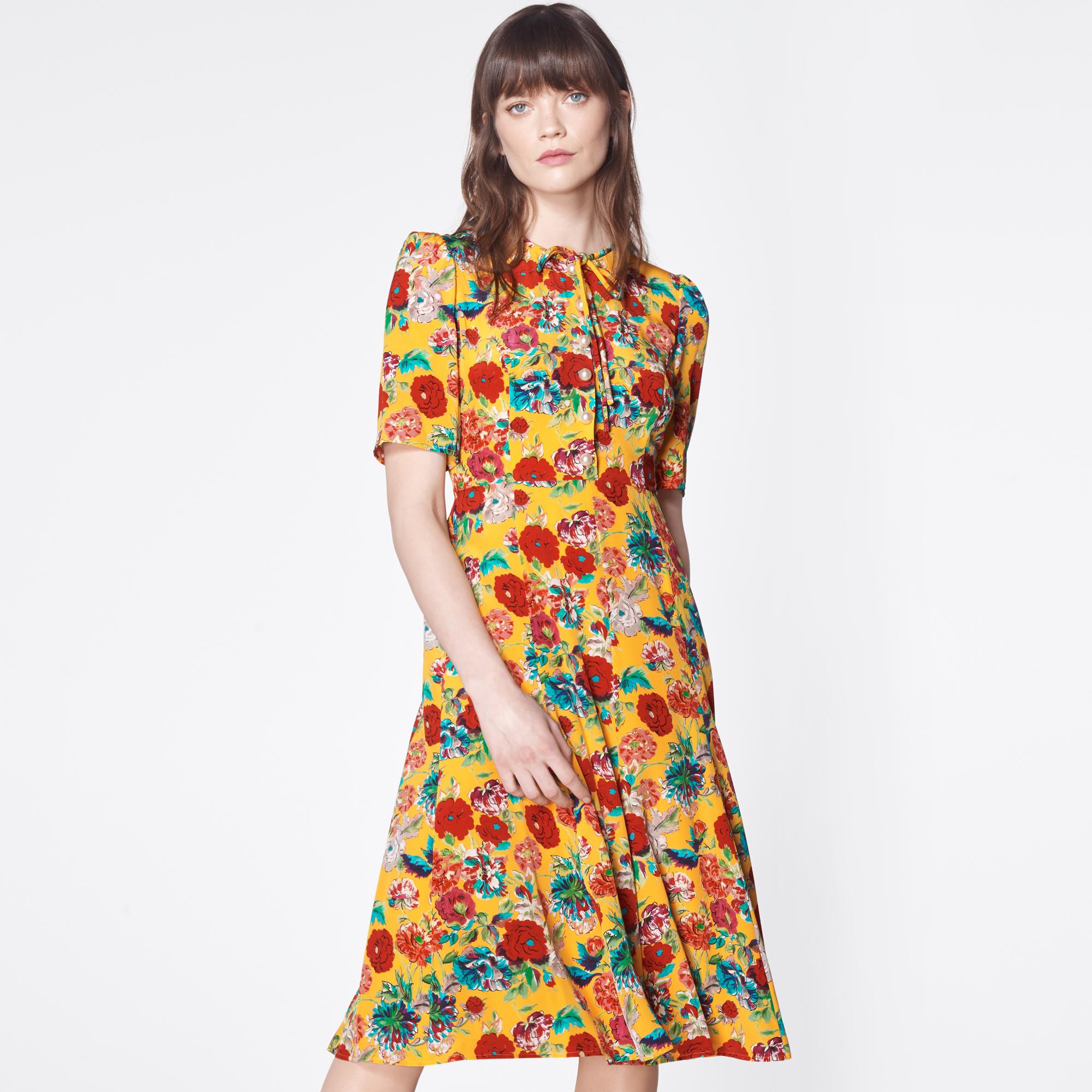 silk tea dress uk