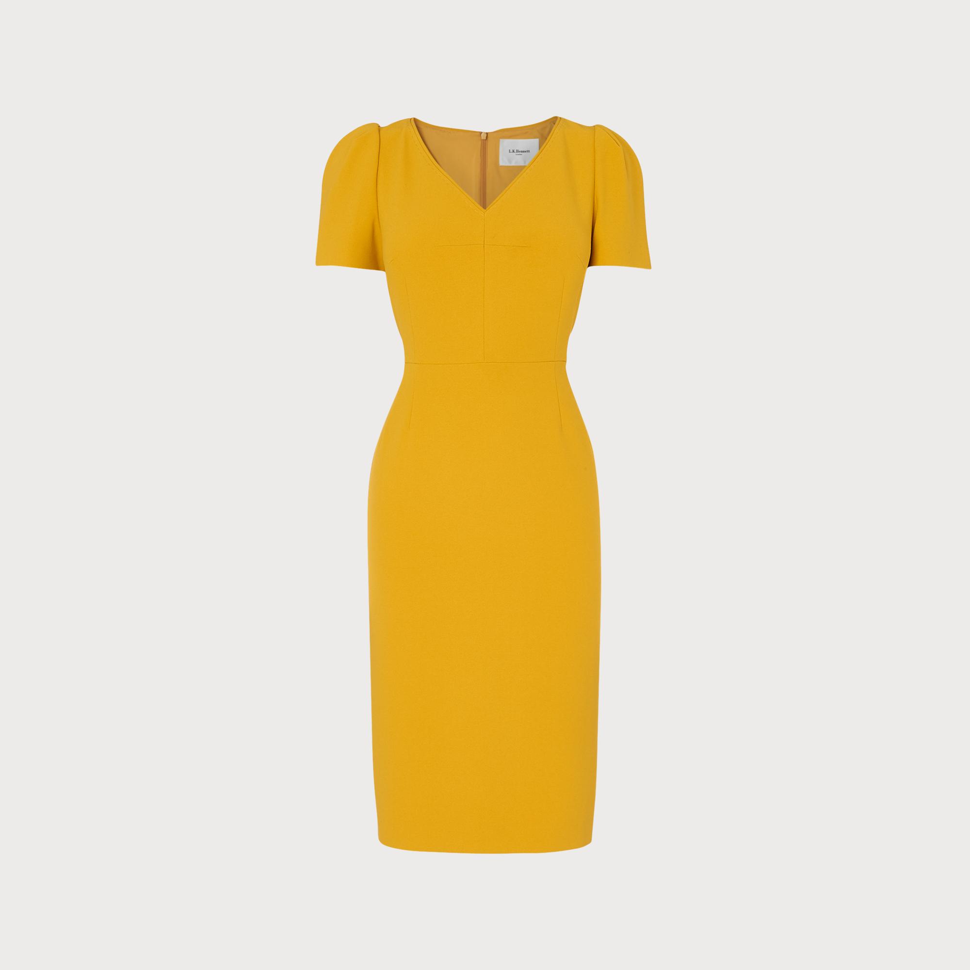 mustard shift dress uk