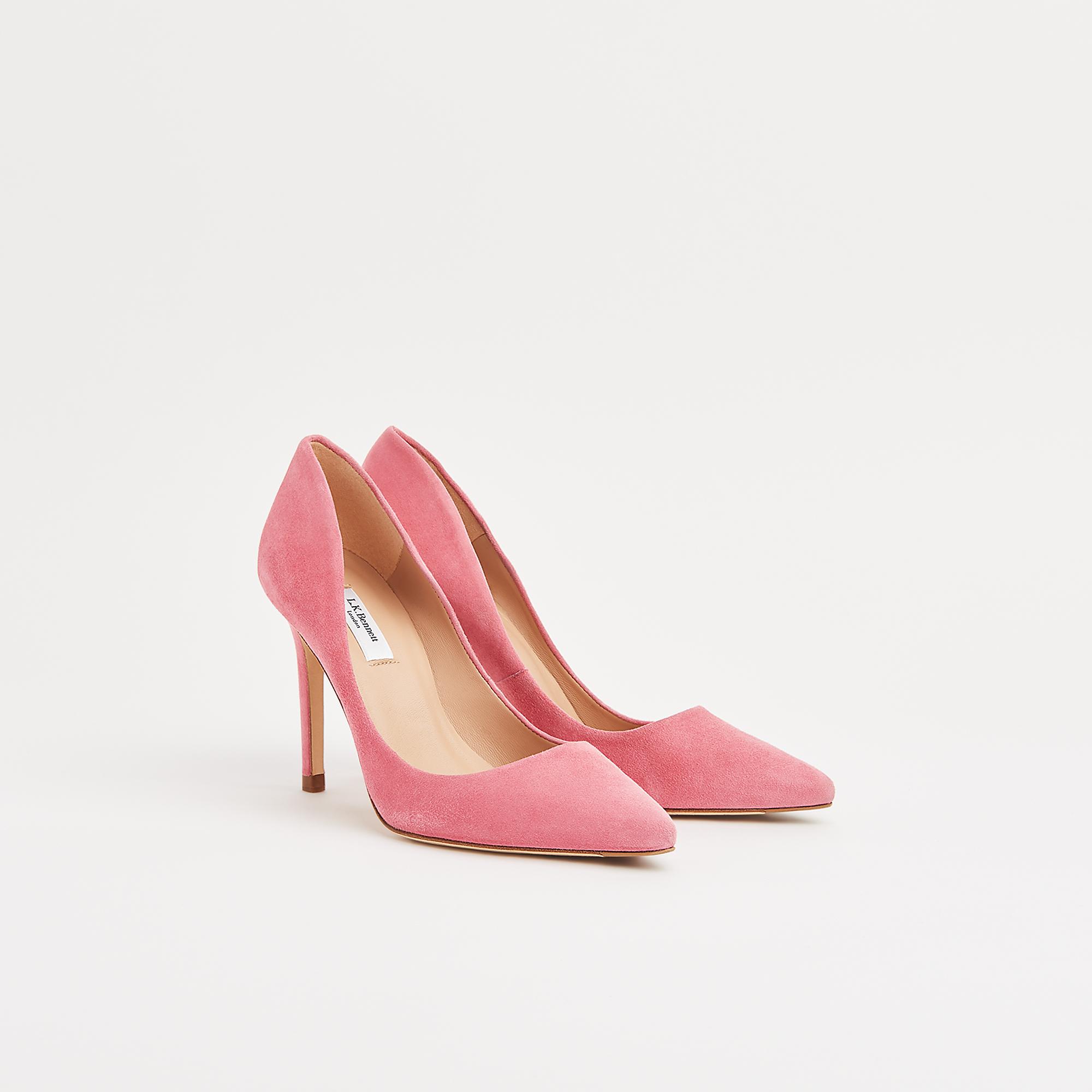 floret dark pink suede courts