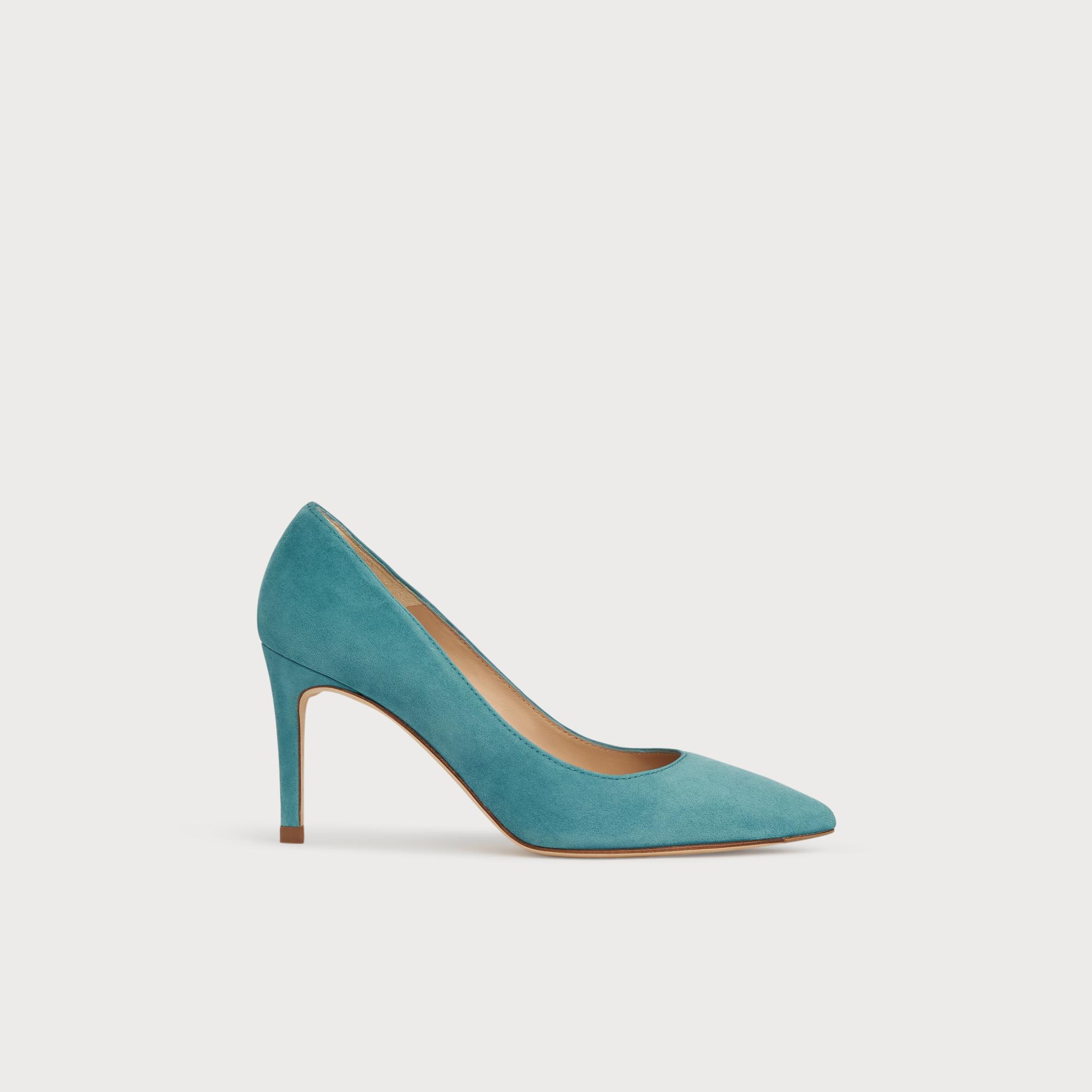 blue suede court shoes uk