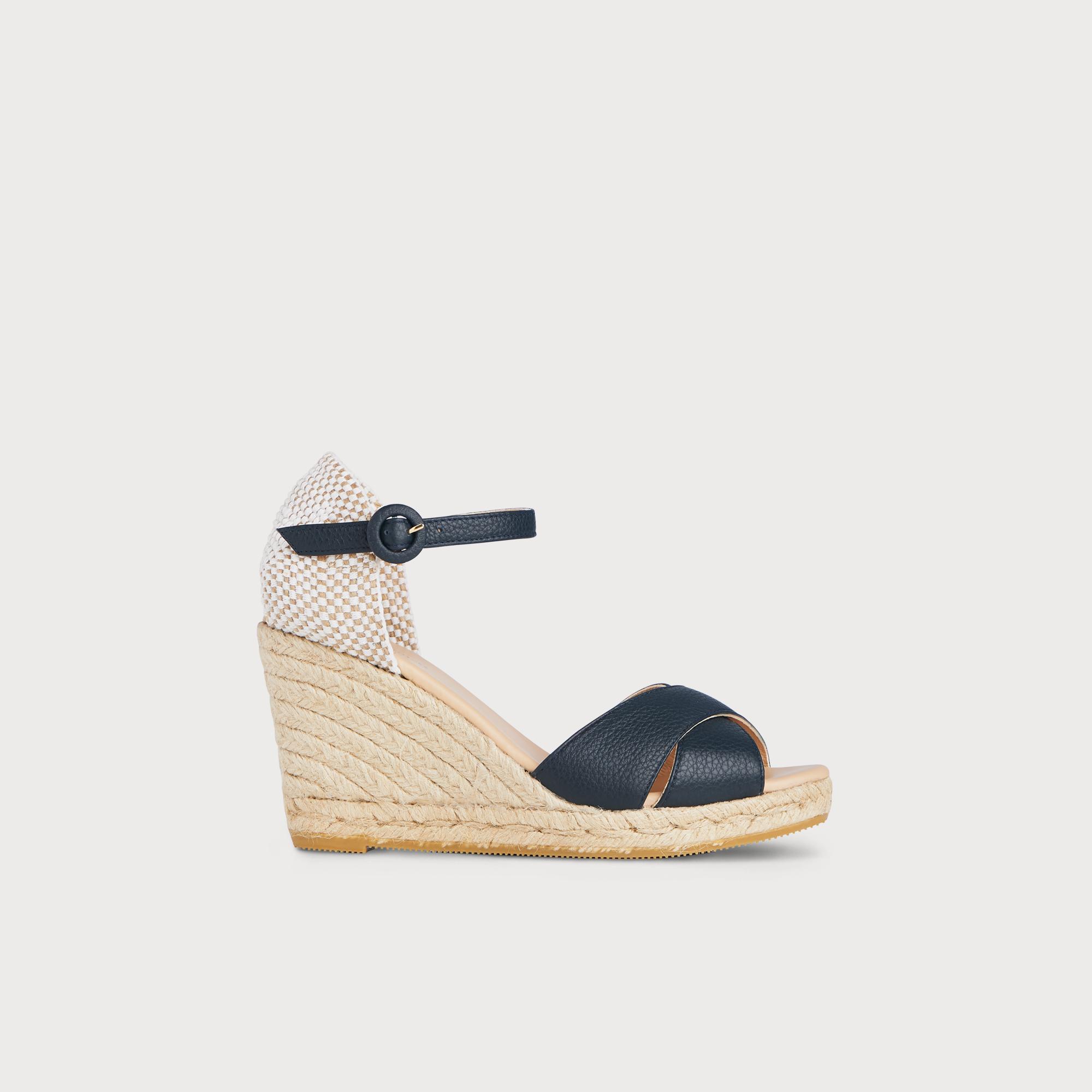 leather wedge espadrilles uk