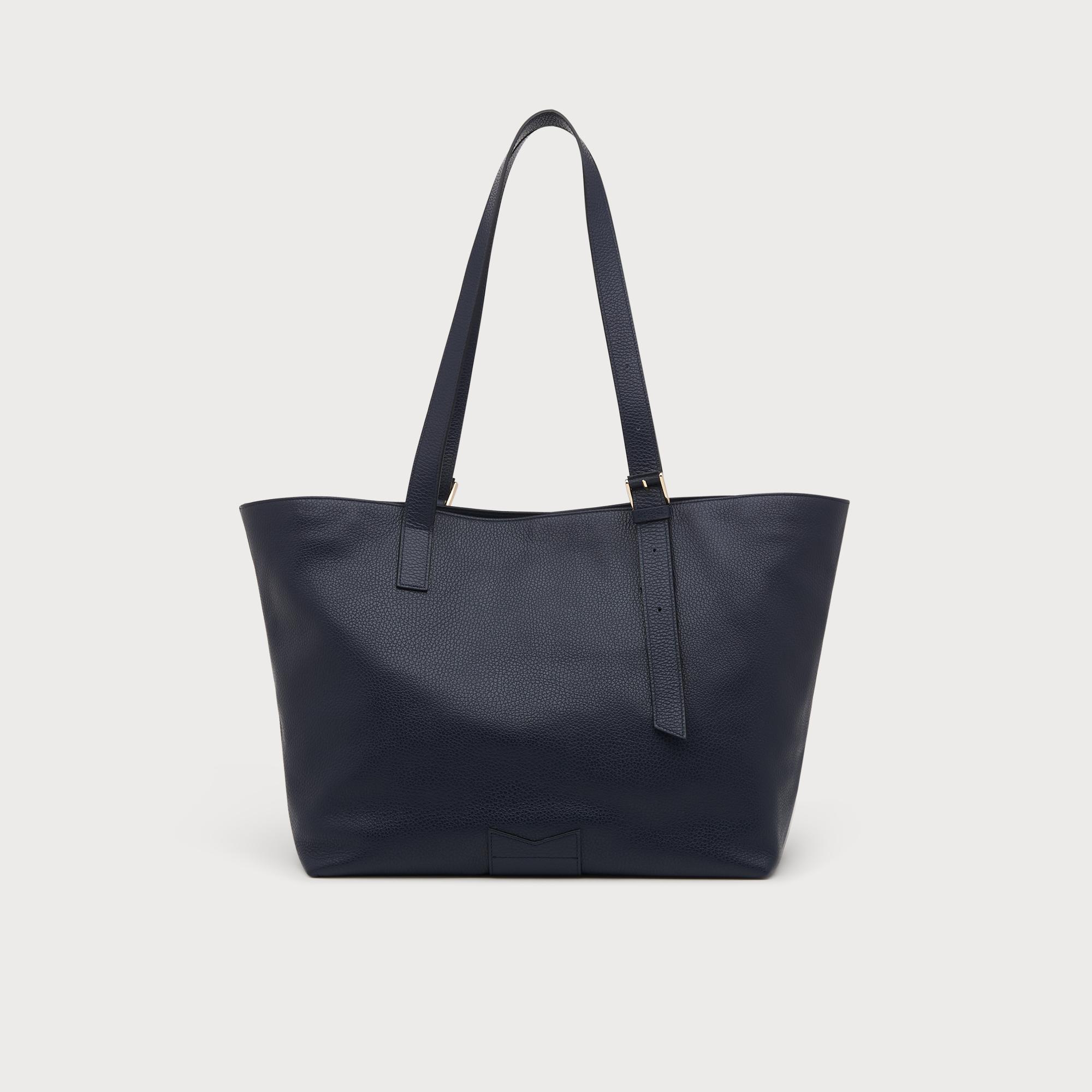 navy leather handbags