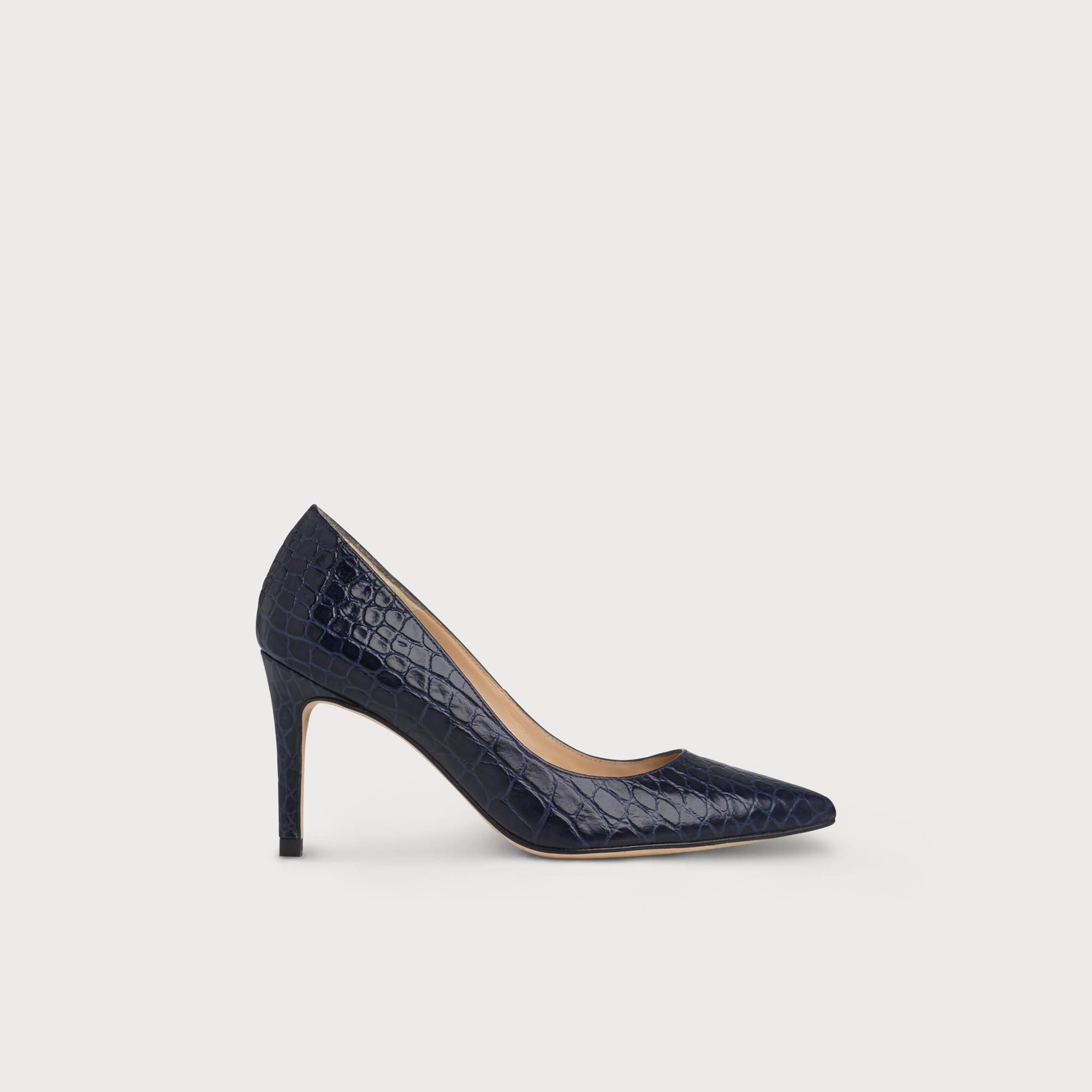 lk bennett floret navy suede