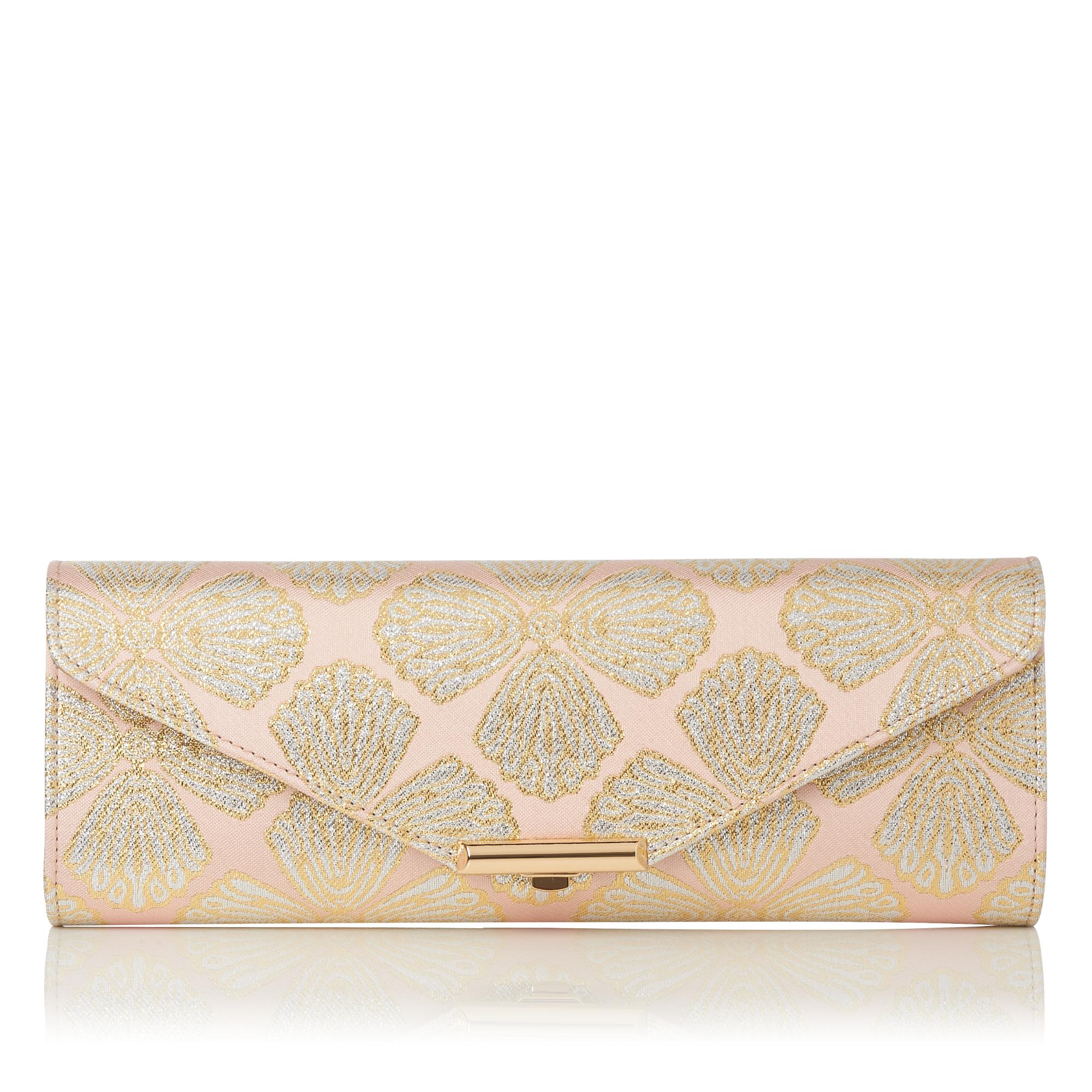 Cecilia Pink Metallic Clutch