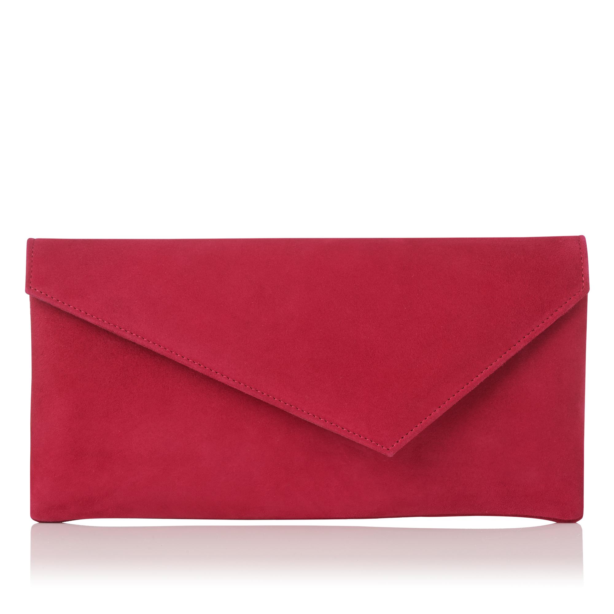 Leonie Pink Suede Clutch