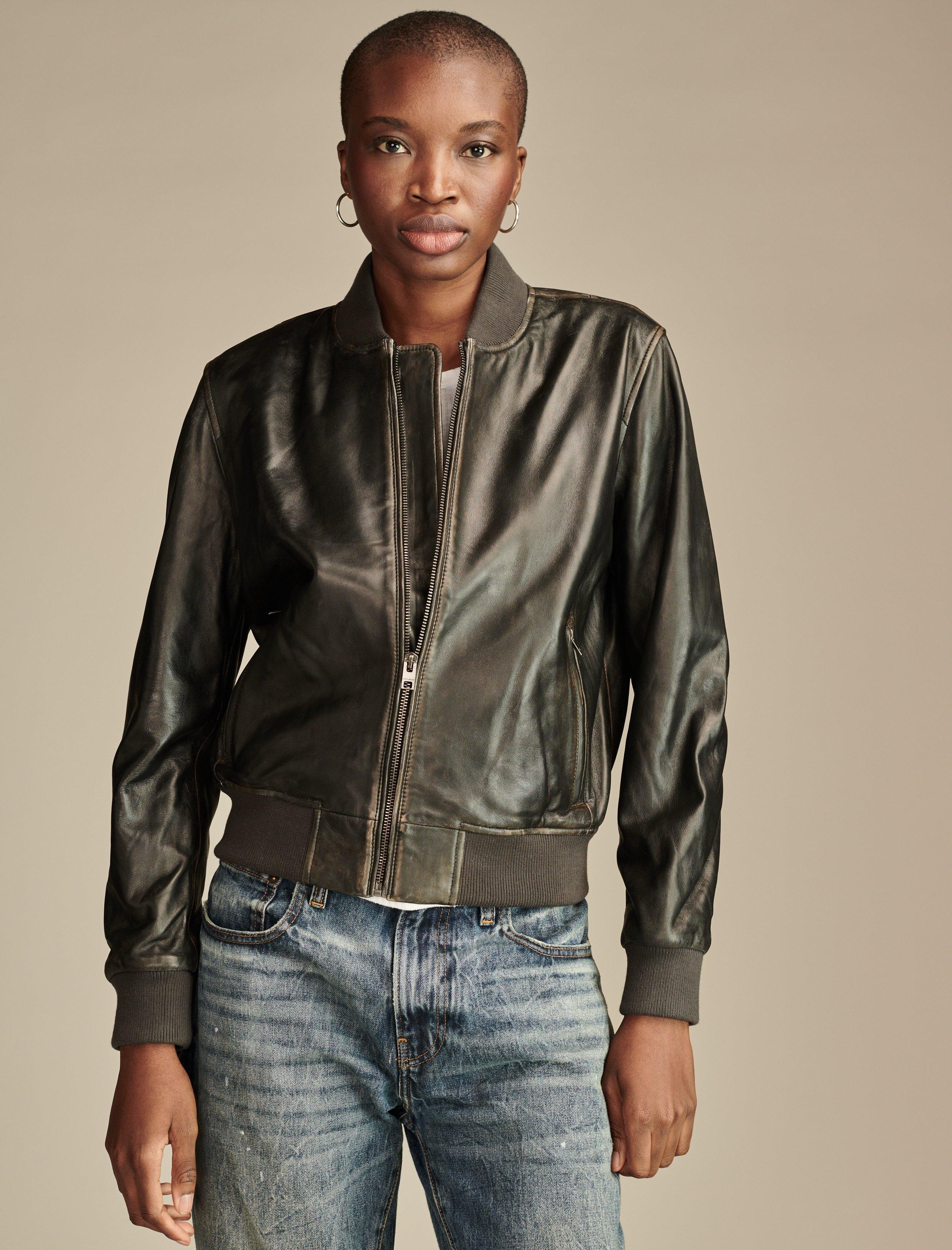 LIANA LEATHER BOMBER