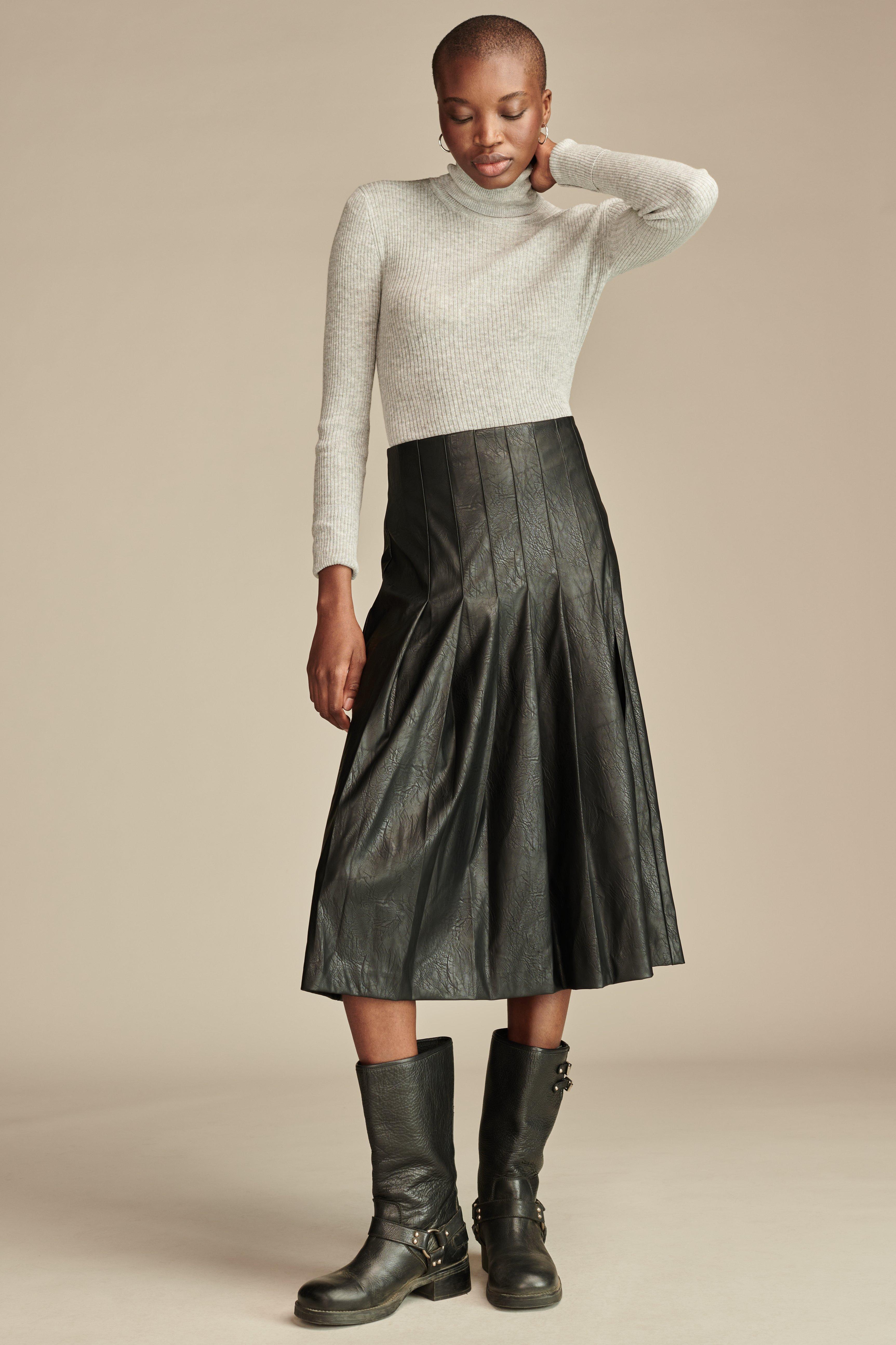 Pleated Midi Skirt