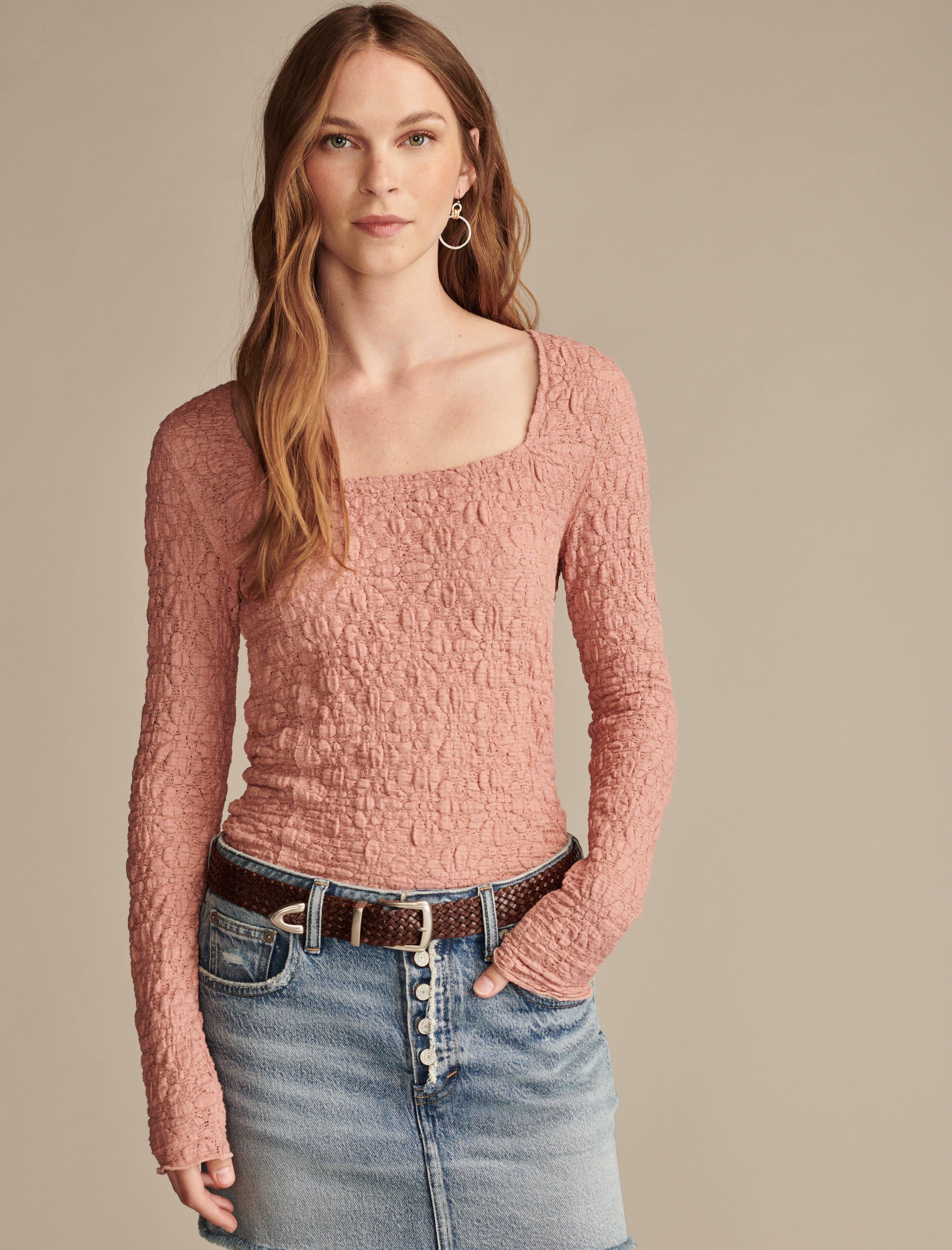 LONG SLEEVE TEXTURED TOP