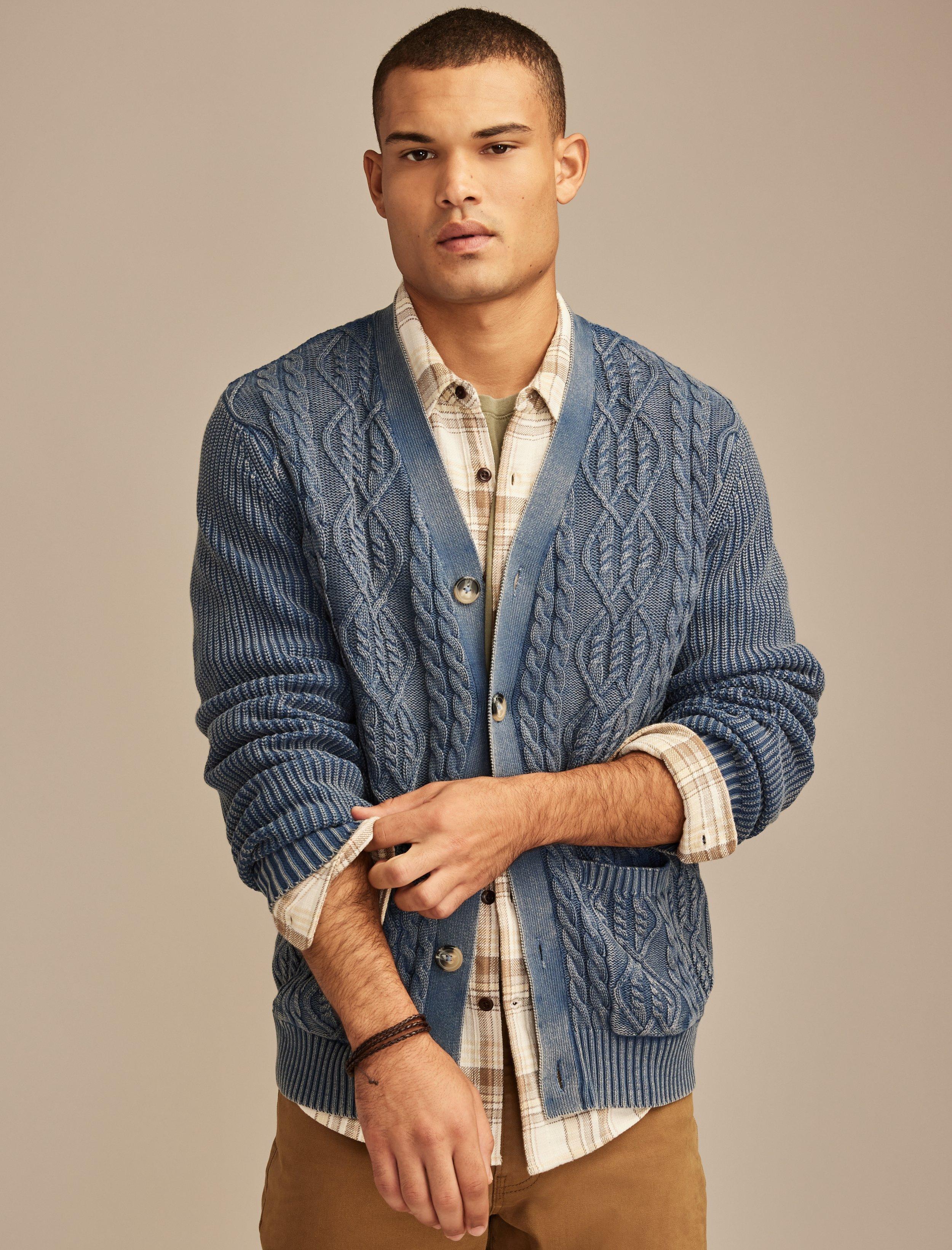 Washed Cable Cardigan